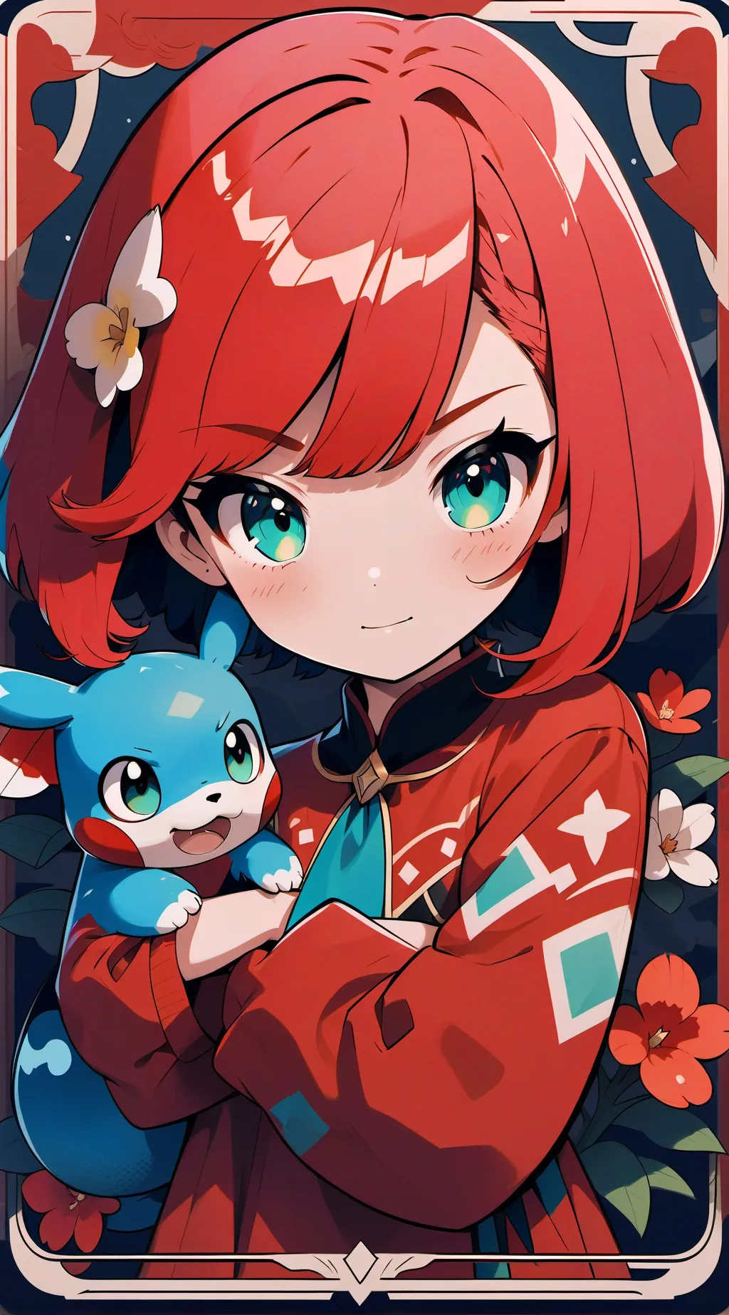 ai character: Aqua background