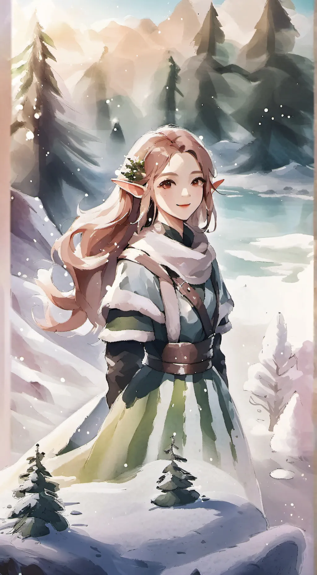 ai character: Neige background