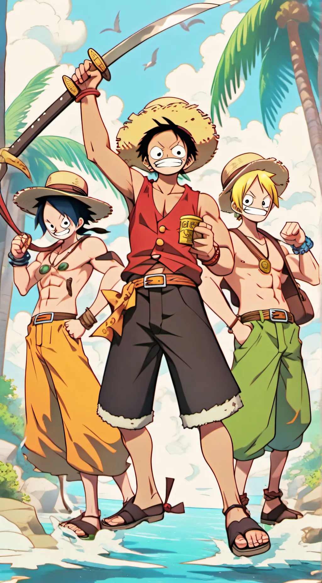 ai character: \<One Piece>/ background