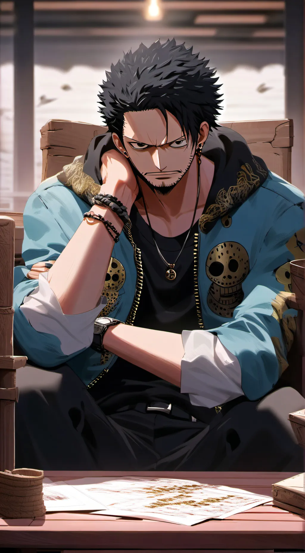 ai character: Trafalgar Law  background