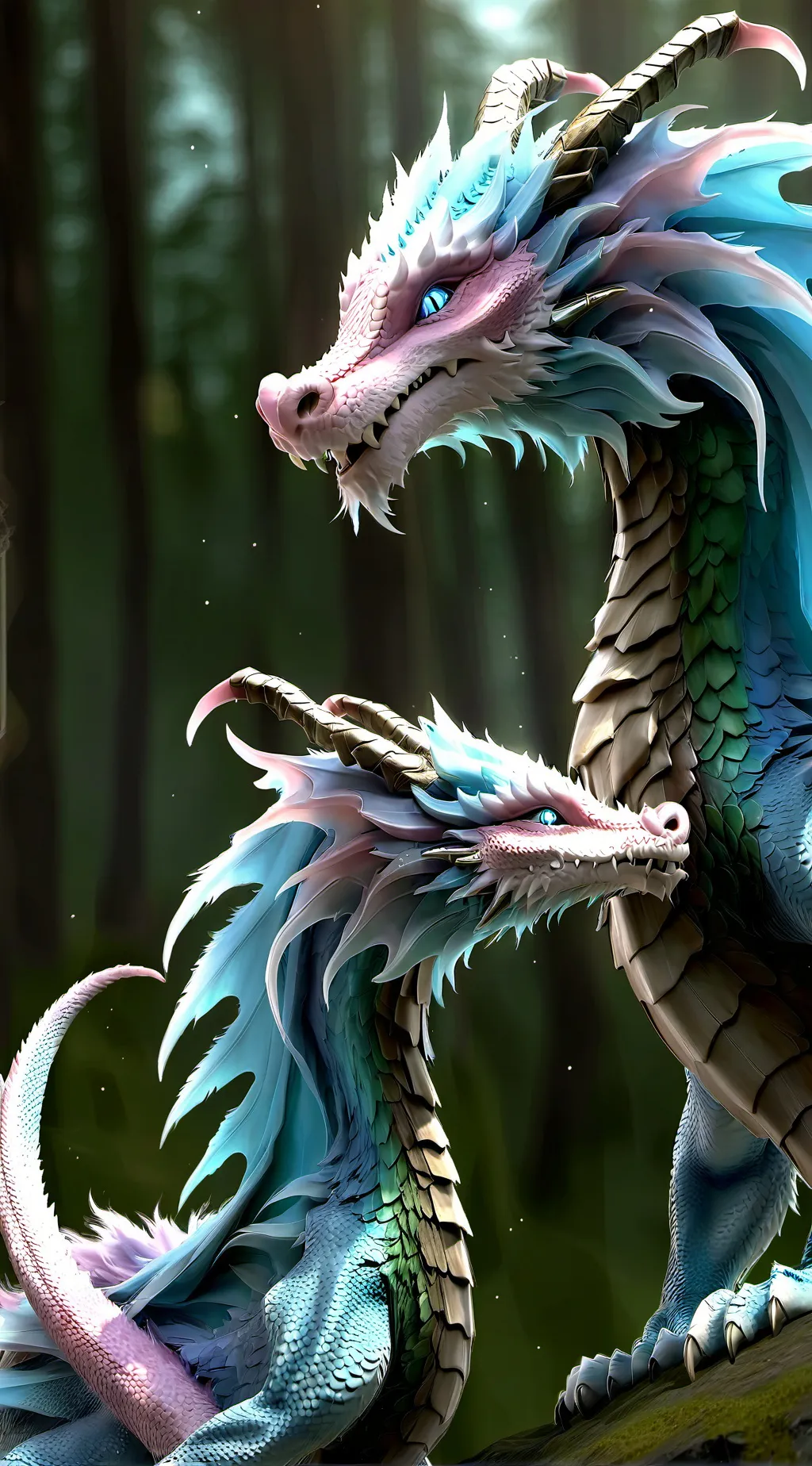 ai character: two dragons background