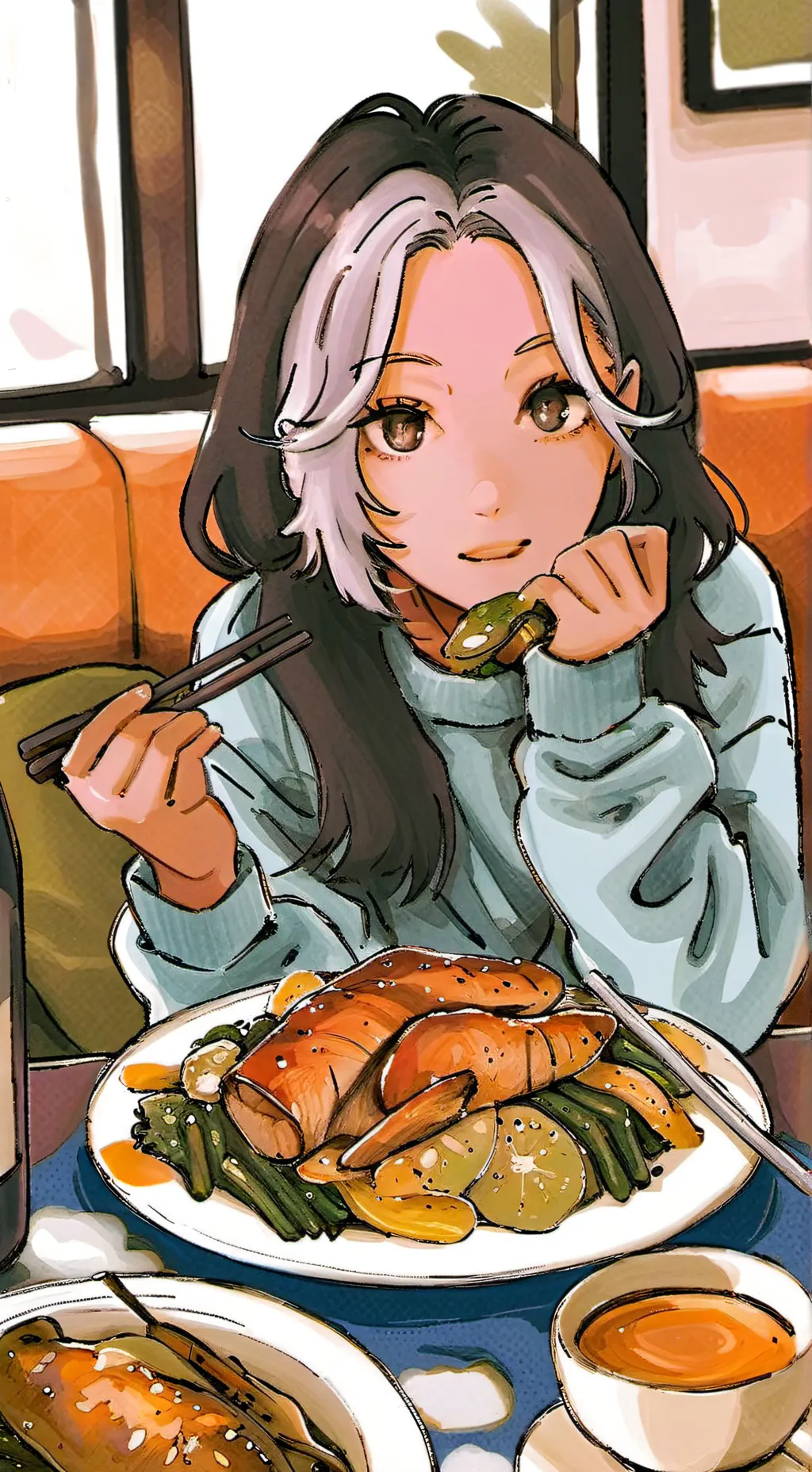 ai character: Luna Star background