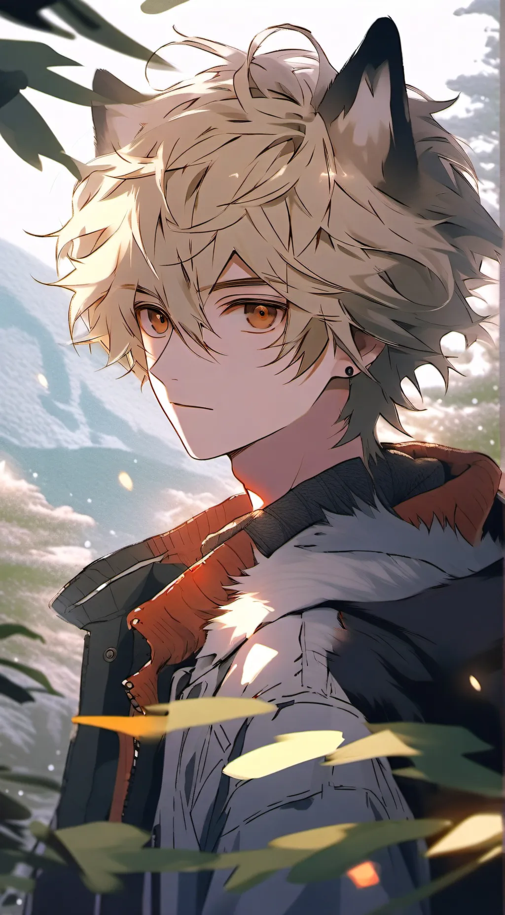 ai character: ○•°leo°•○ background