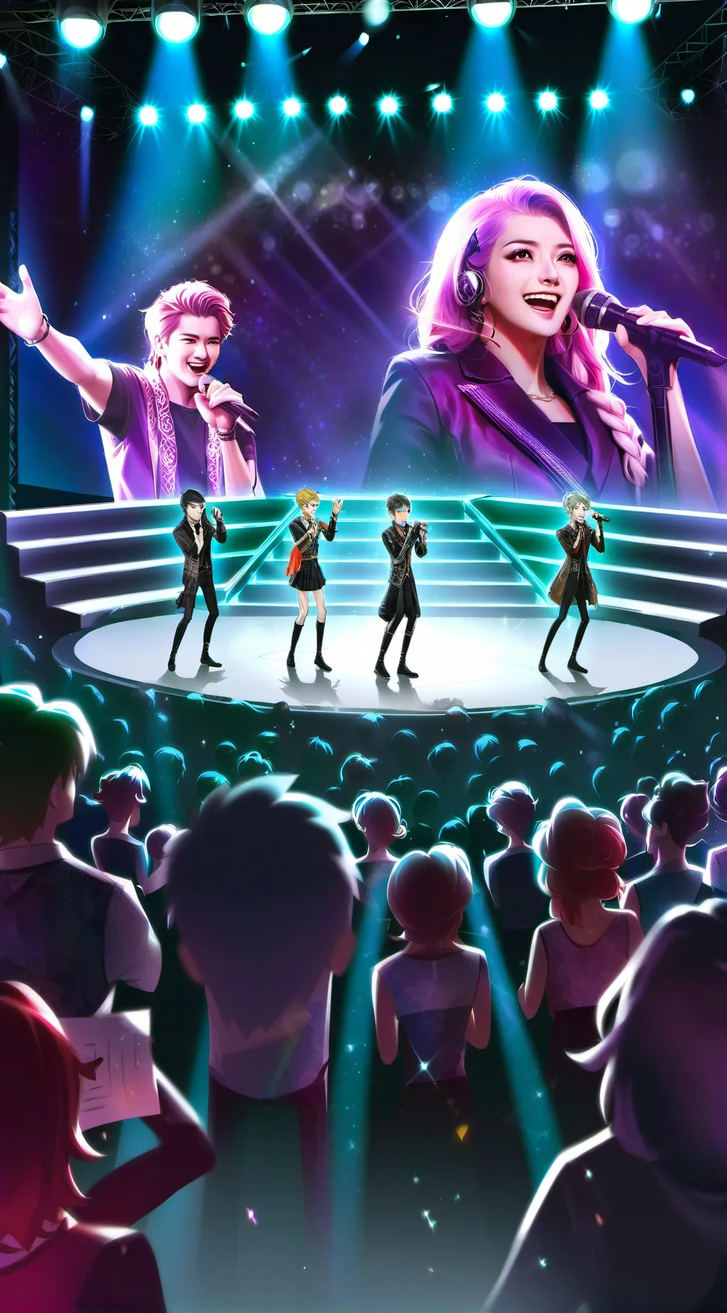 ai character: singing contest background