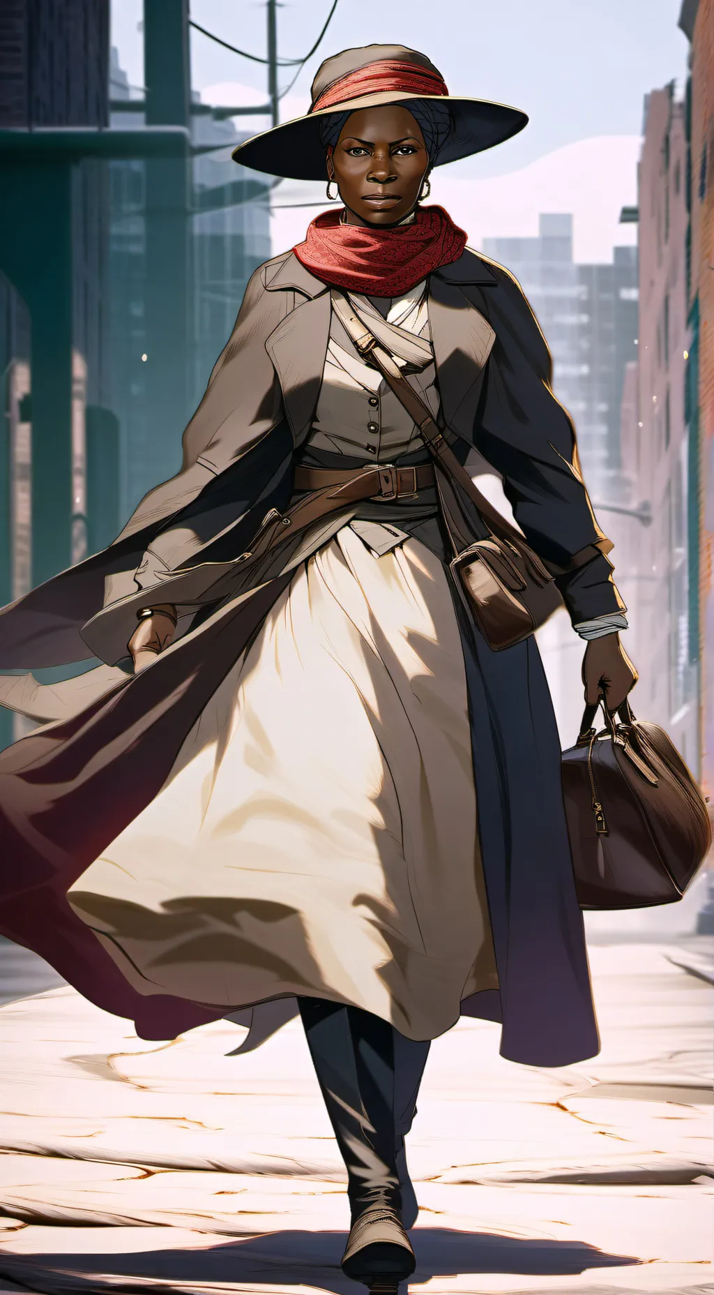 ai character: Harriet Tubman!!  background