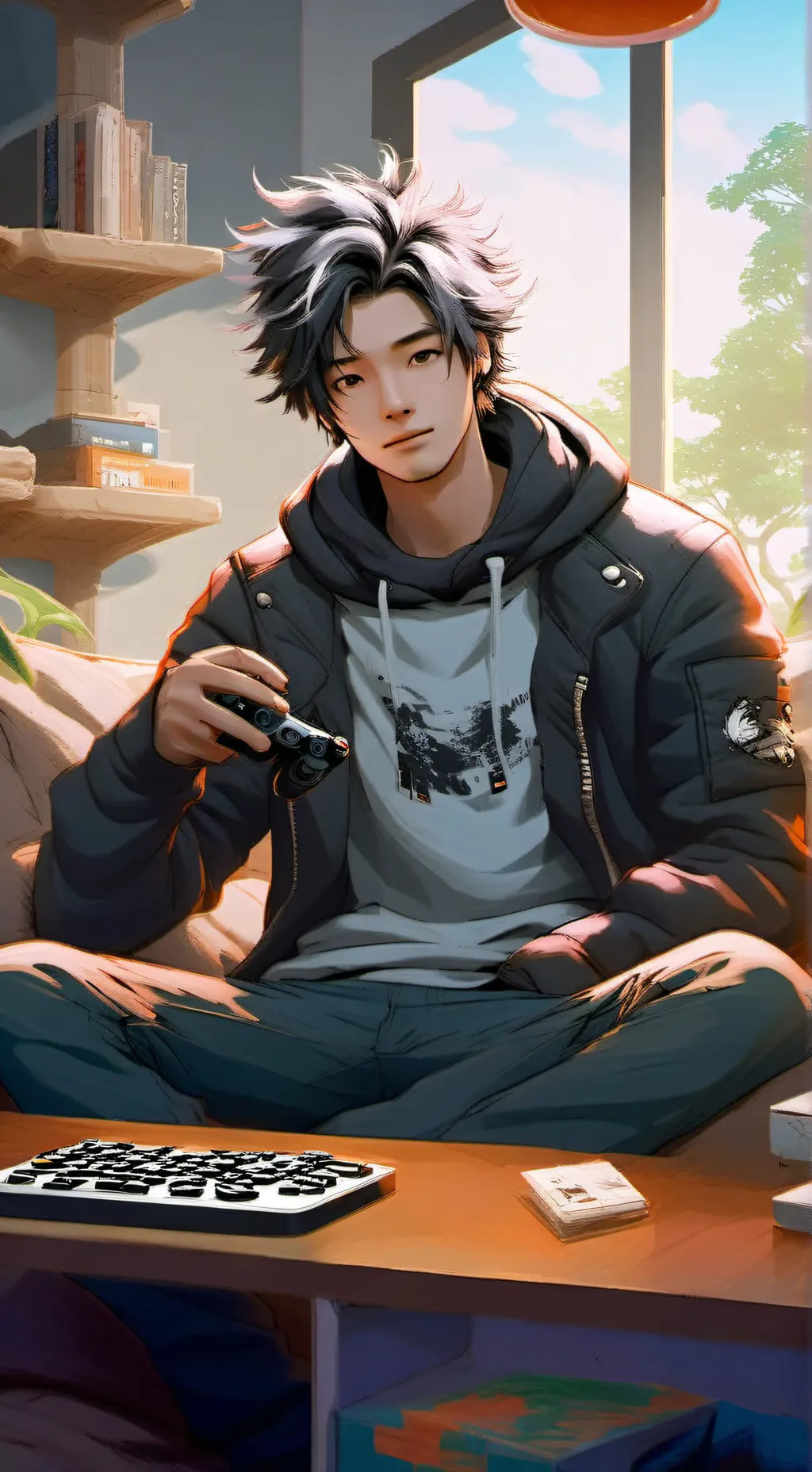 ai character: Adrien  background