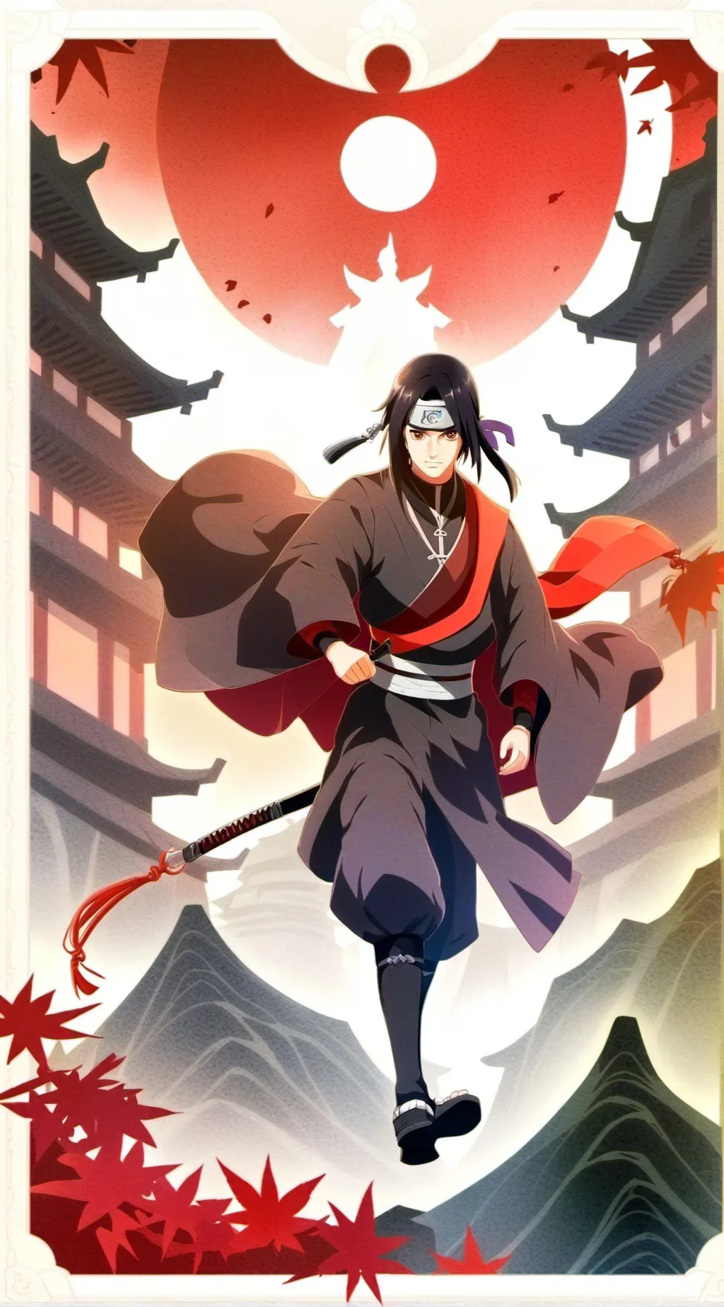 ai character: Itachi  background