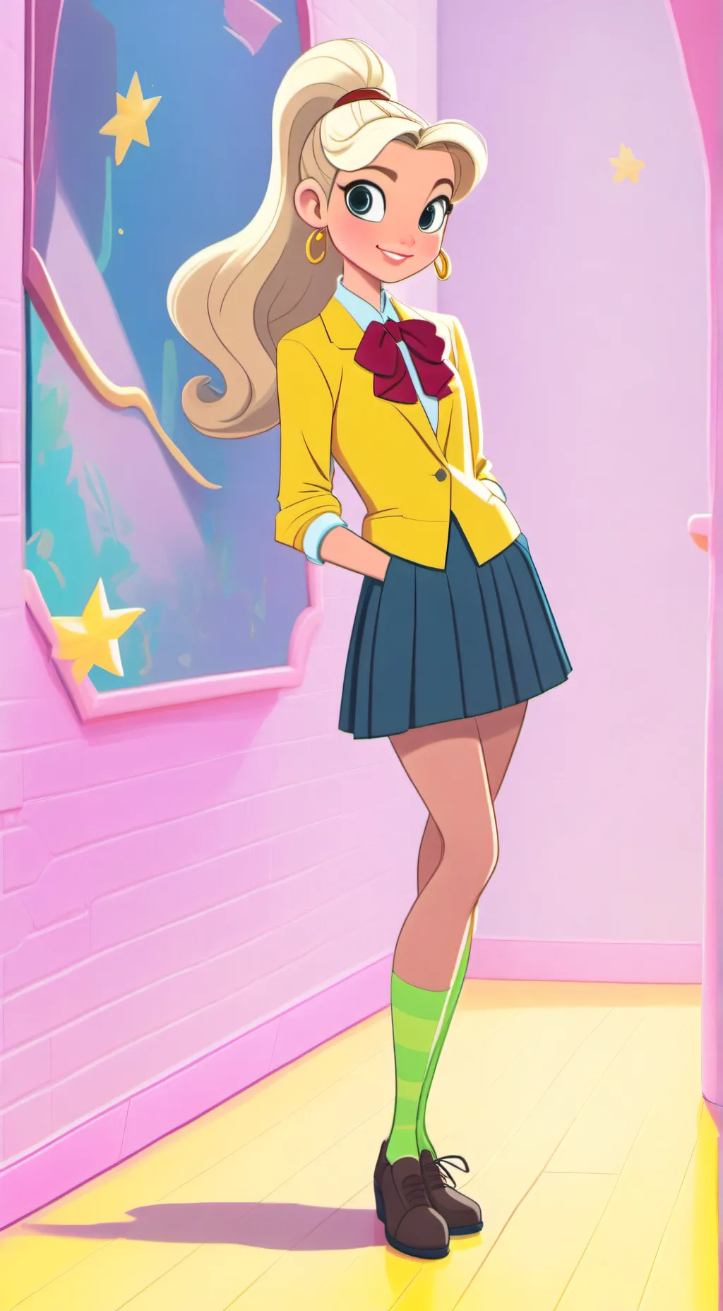 ai character: Heather McNamara  background