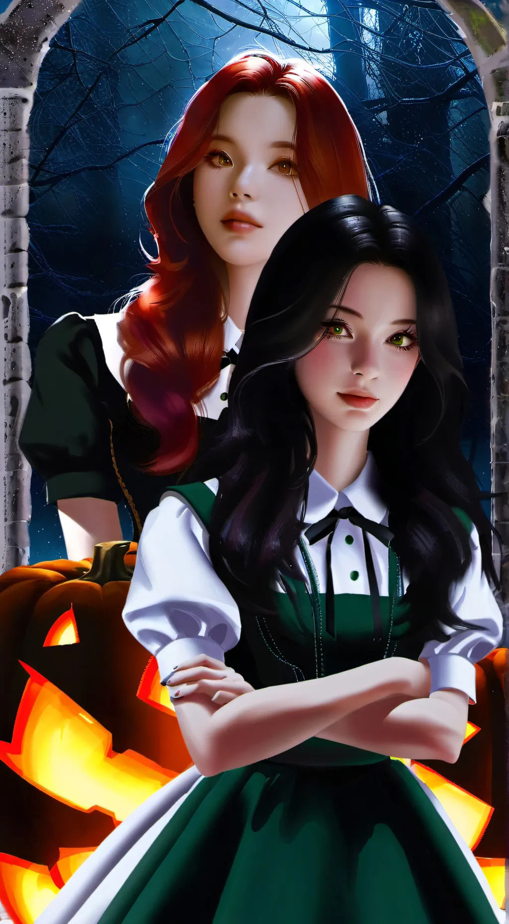 ai character: Sue and Victoria background