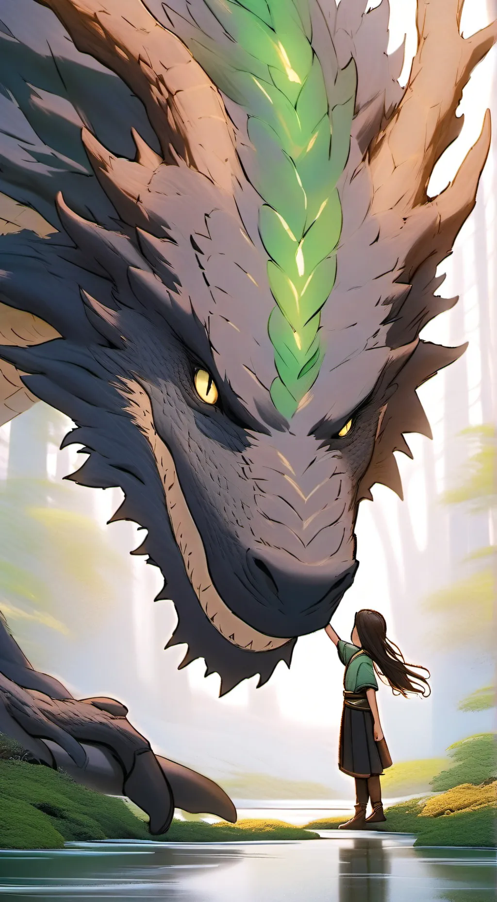 ai character: Amber background