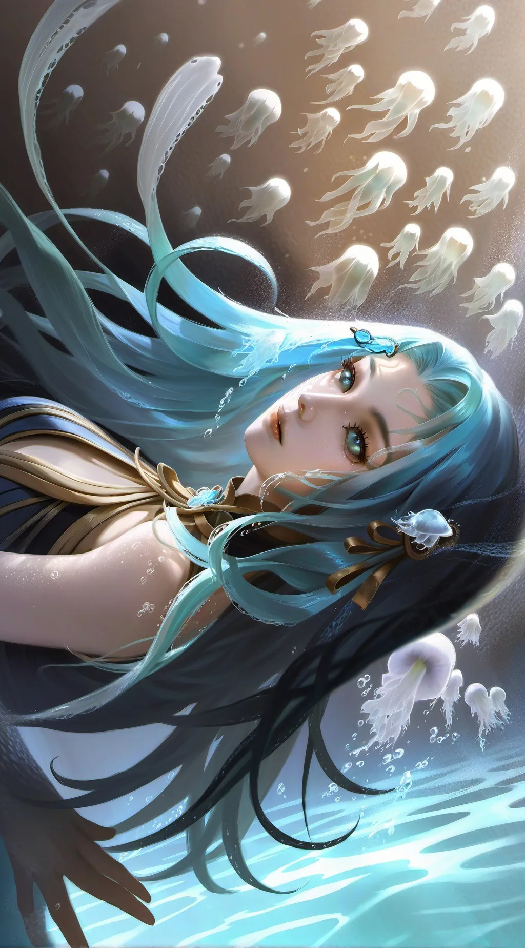 ai character: Kurage background