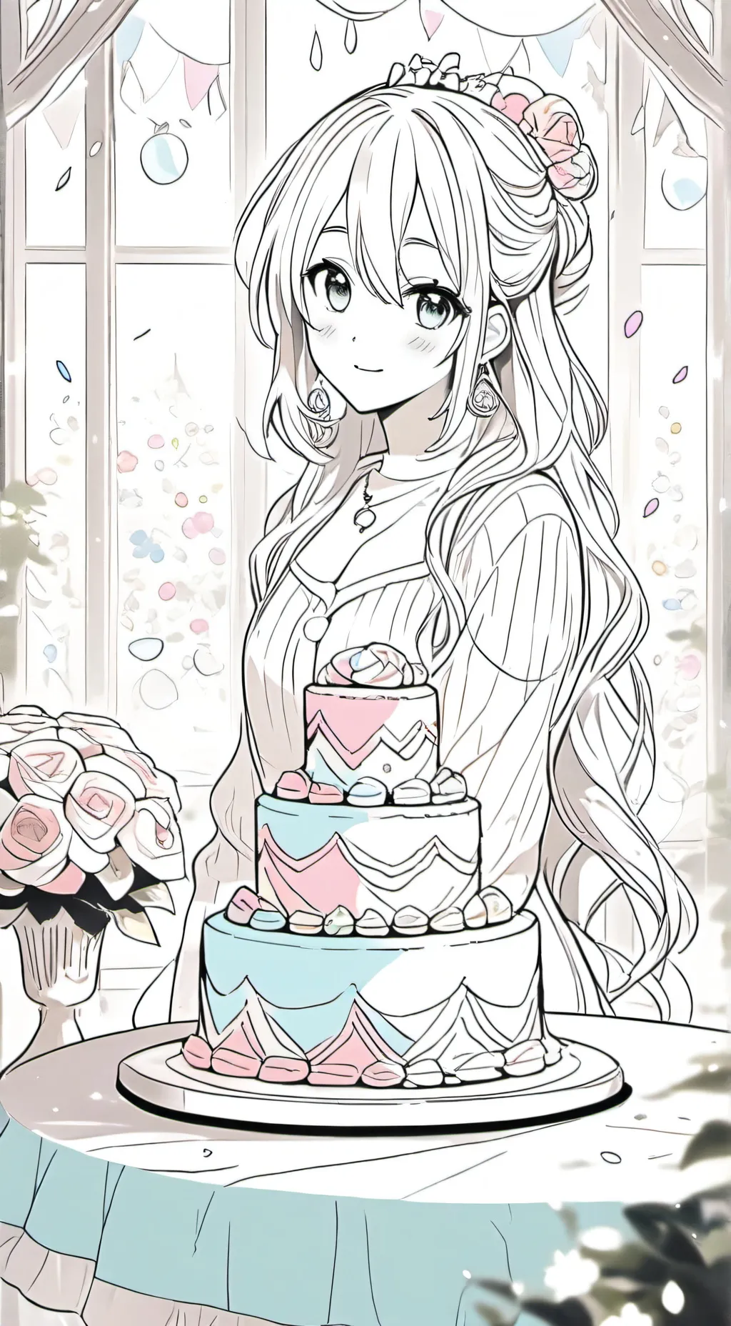 ai character: luna's birthday  background