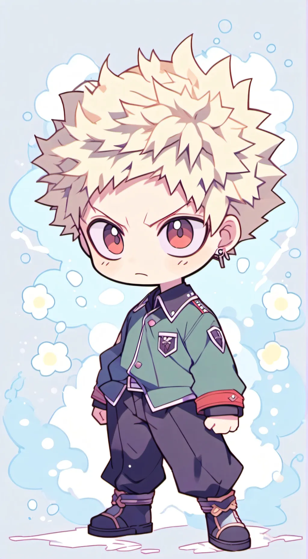 ai character: Katsuki Bakugou  background