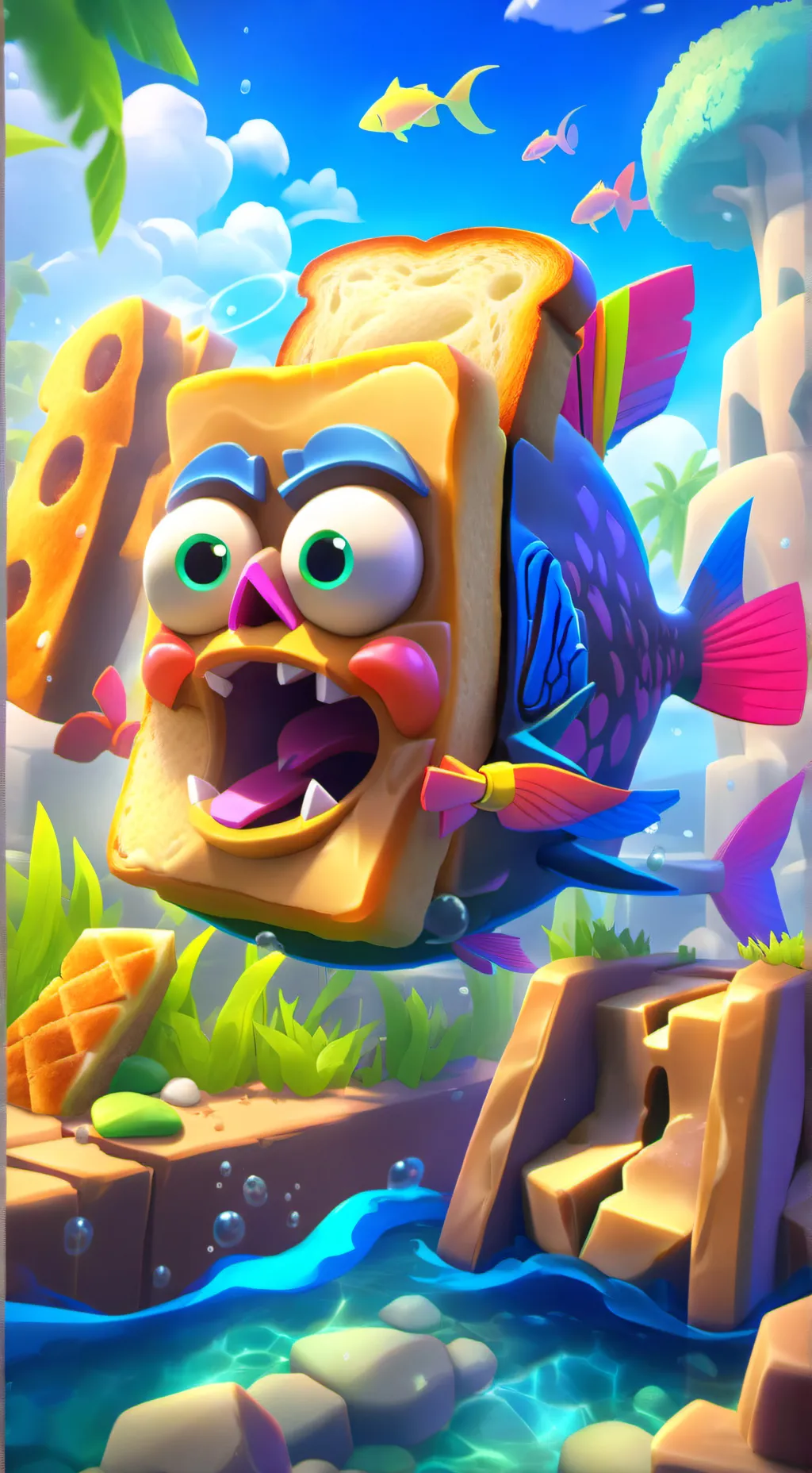 ai character: Italian brainrot background