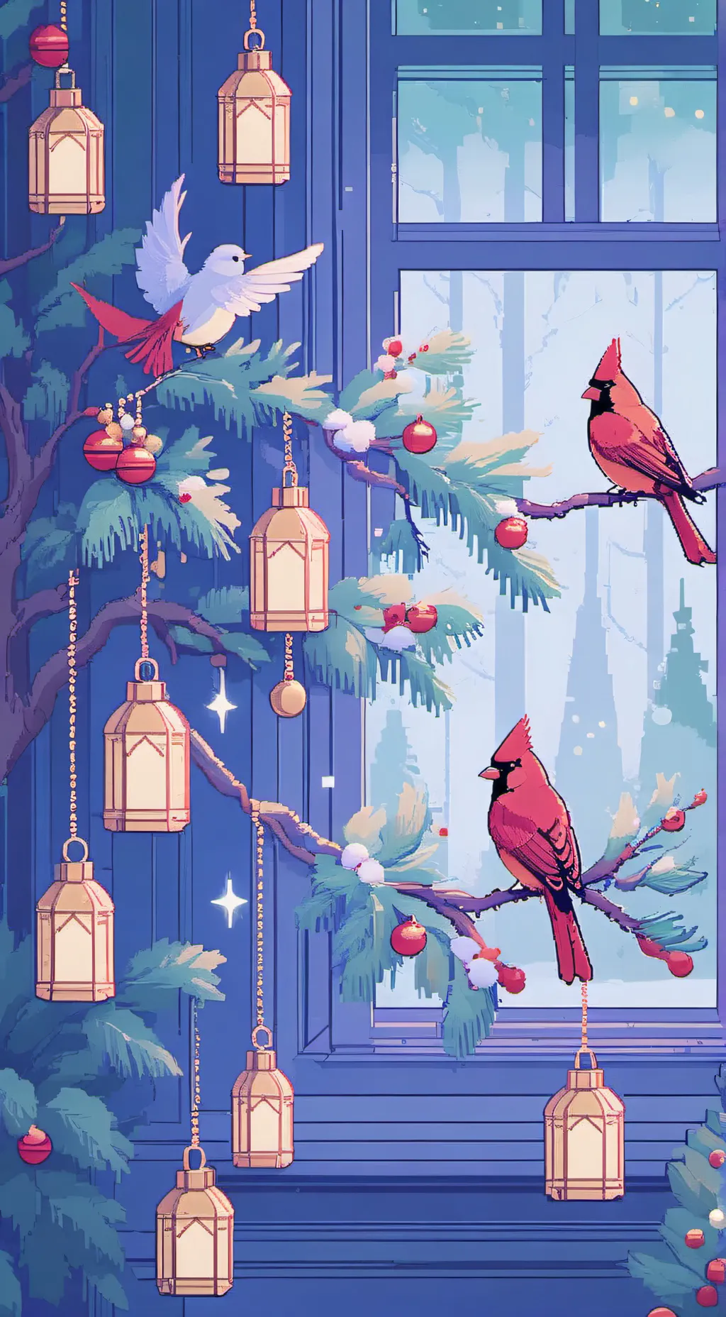 ai character: DPB Christmas background