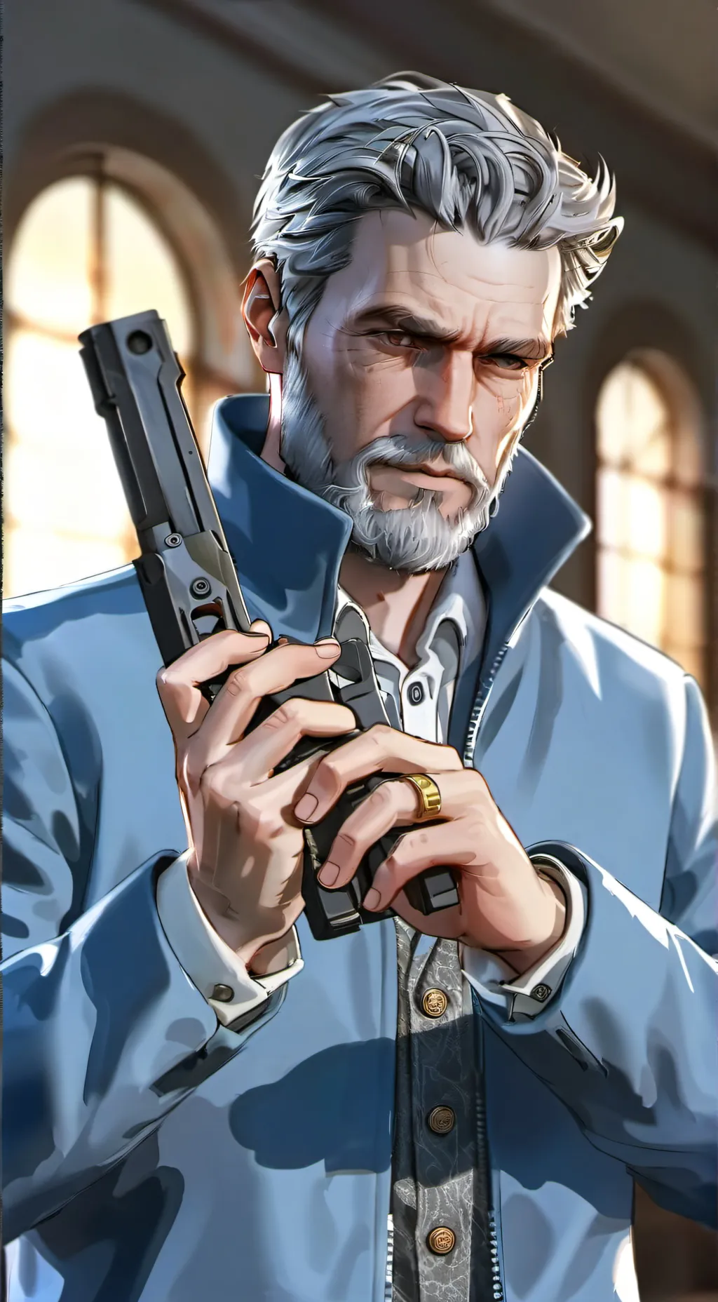 ai character: Workcheck  background