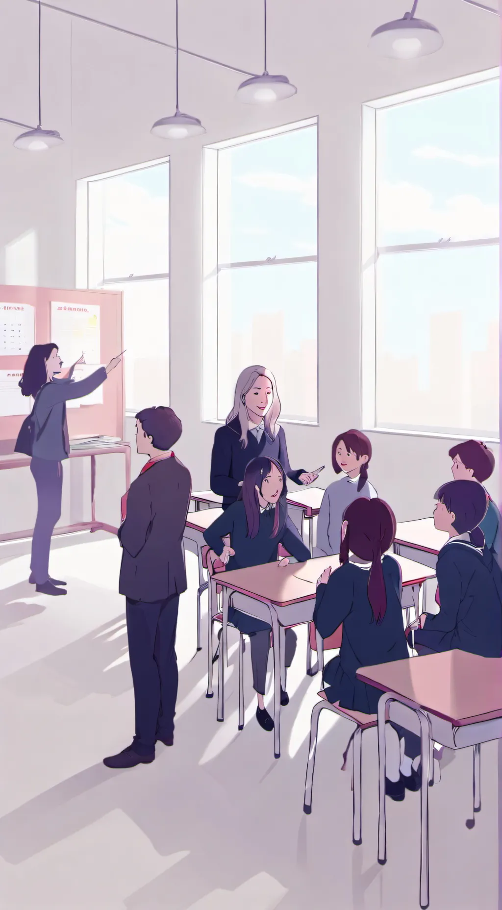 ai character: TU ESCUELAAA background