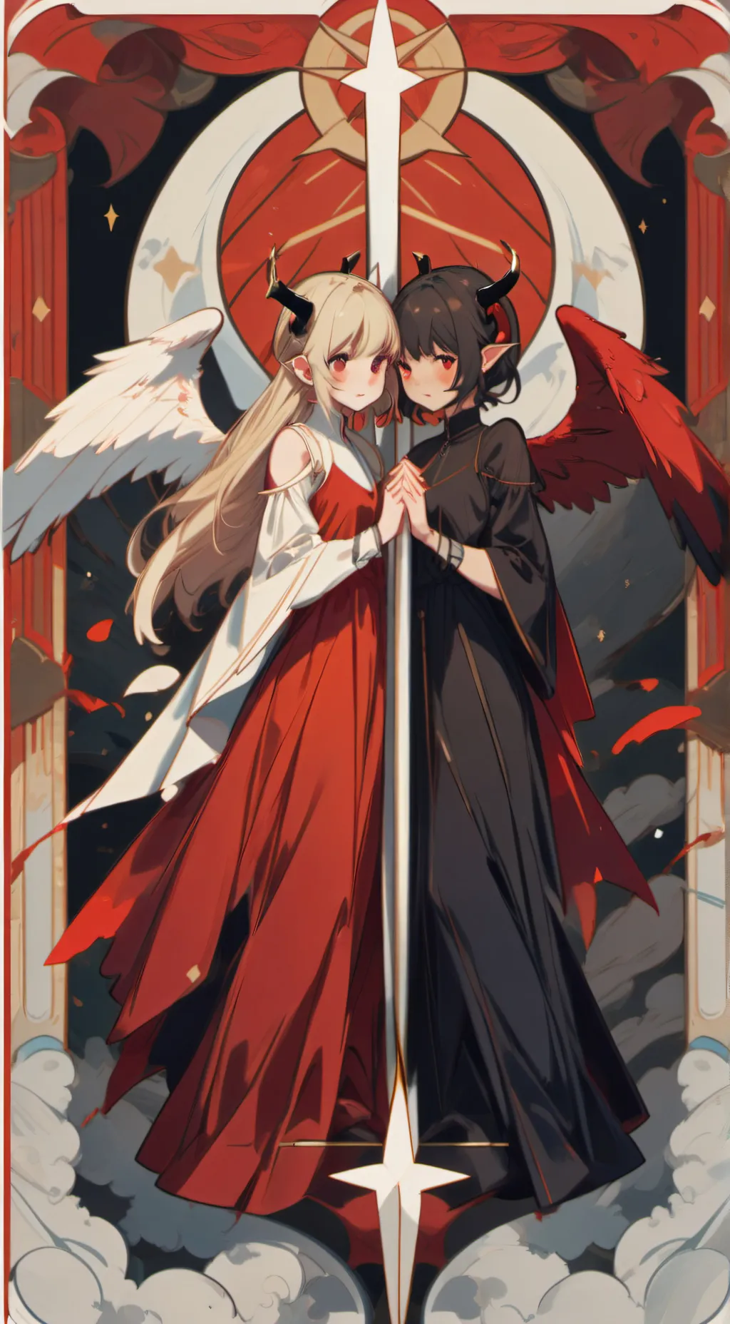 ai character: Demonica/Angelica background