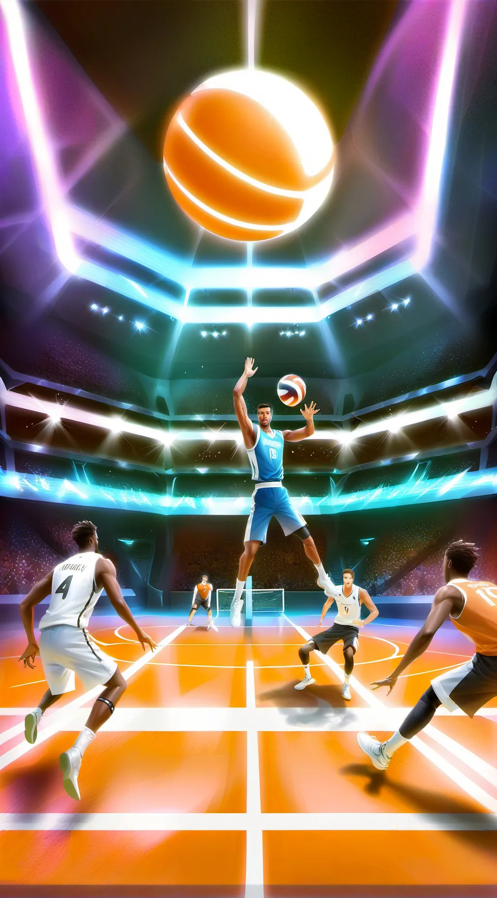 ai character: Over the net background