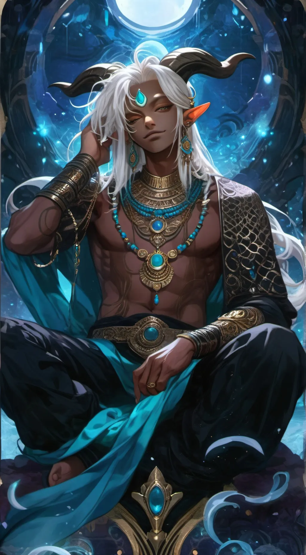 ai character: Luminous background