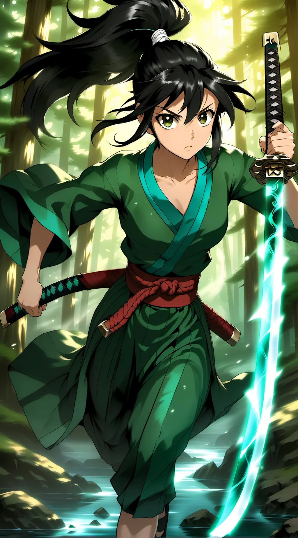 ai character: Kuroha Aozora background