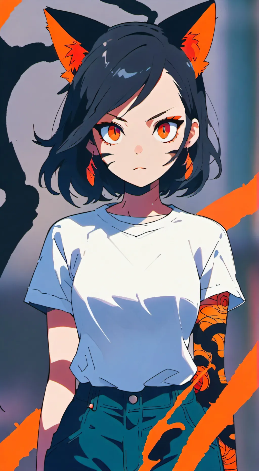 ai character: New cat girl!  background