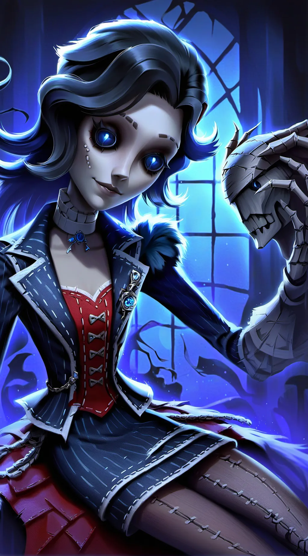 ai character: Skullrella background