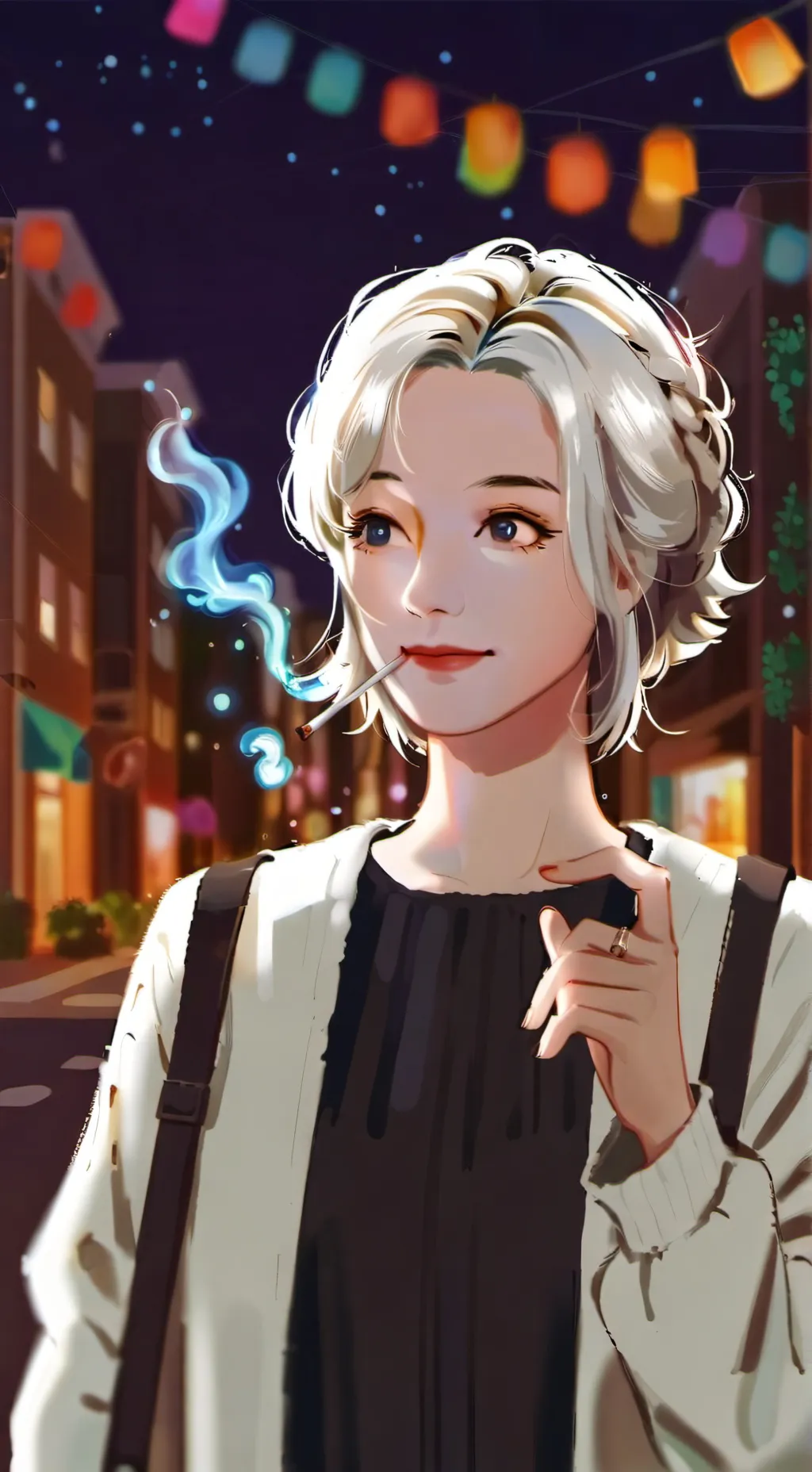 ai character: Snow background