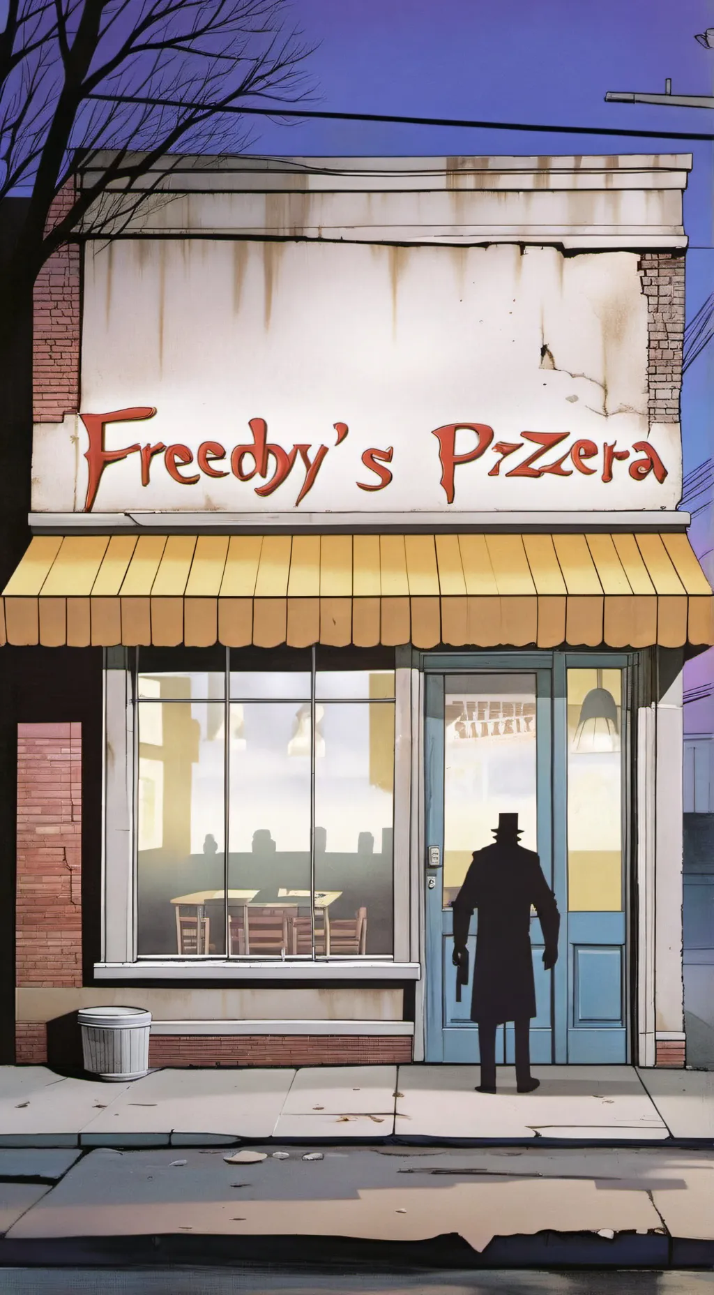 ai character: Haunted~pizzeria  background