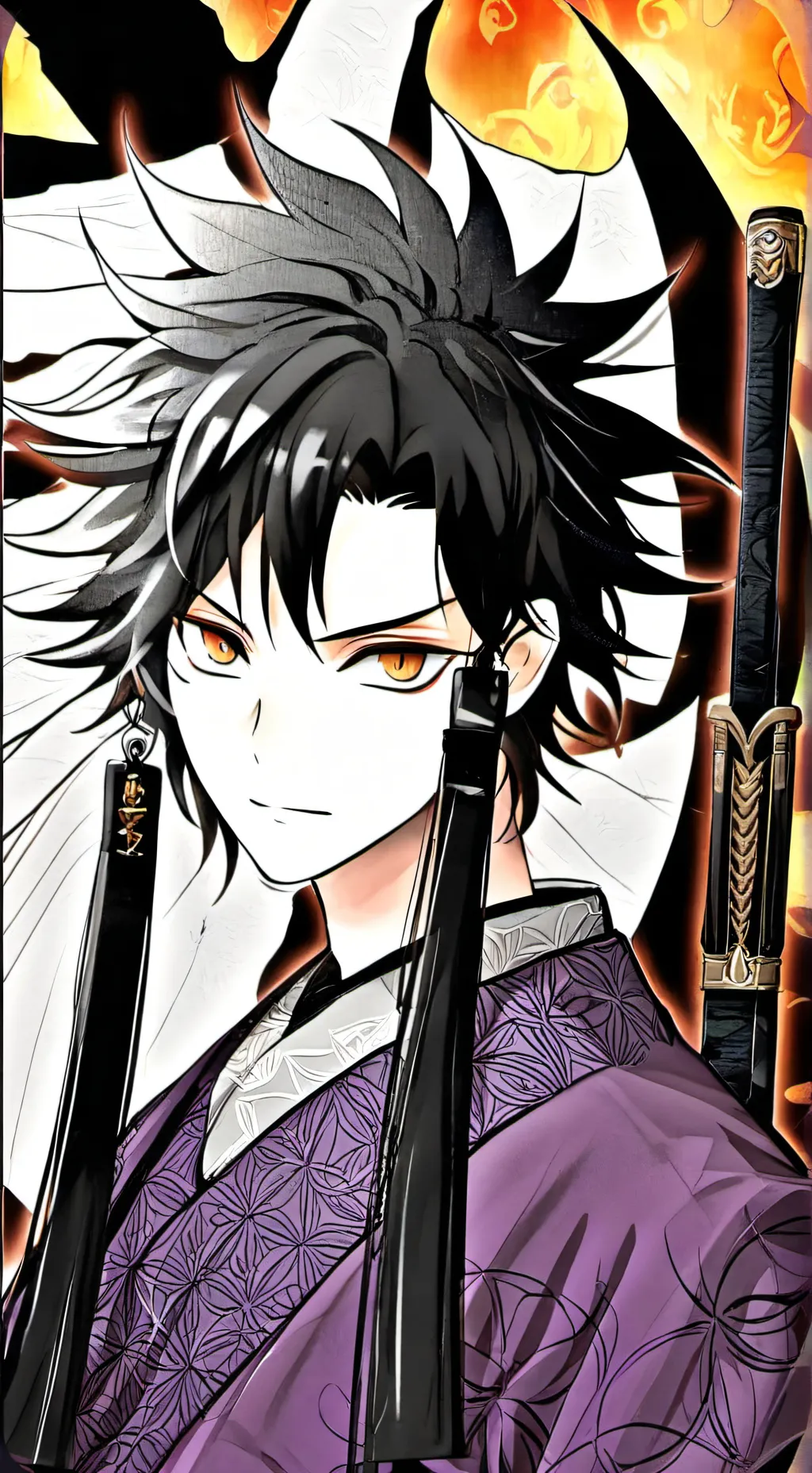 ai character: Hashira rods trip  background