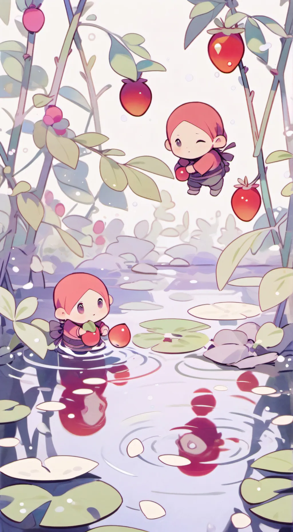 ai character: Cranberry babies background