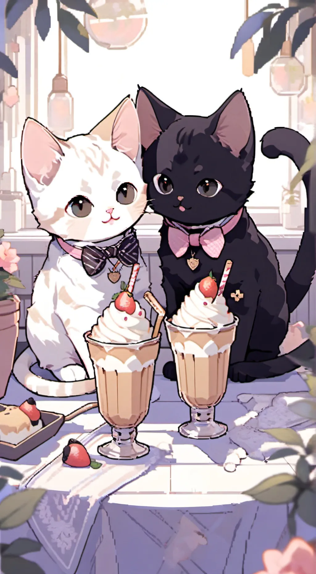 ai character: Luna and moon background