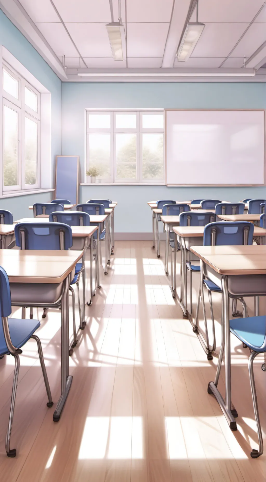 ai character: classroom background