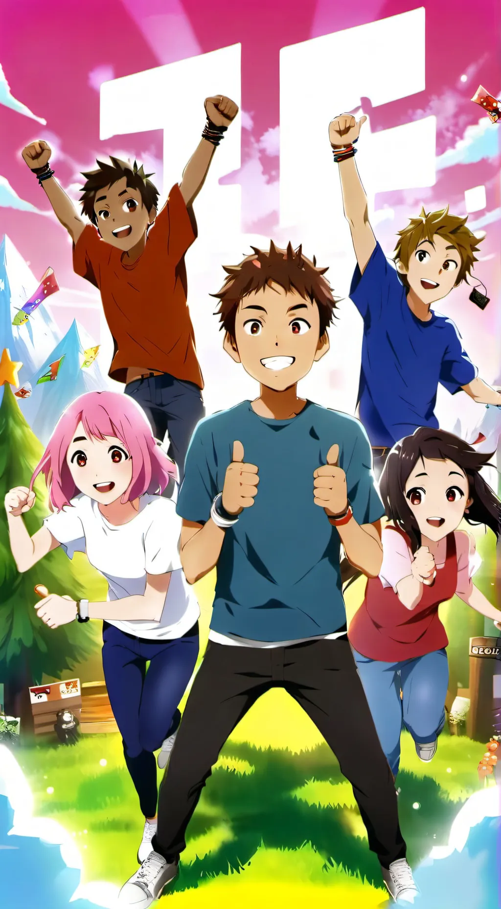 ai character: друзья  background