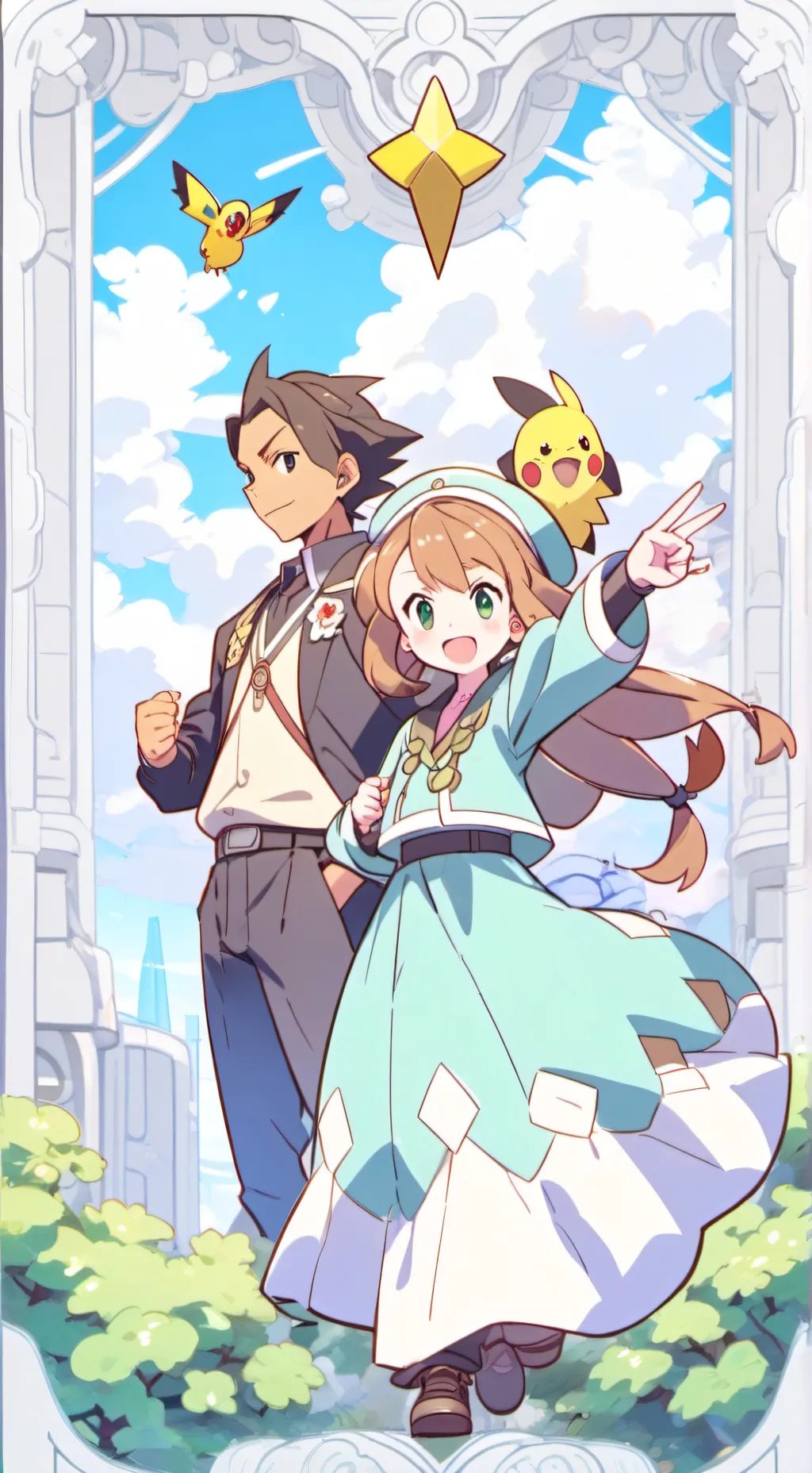 ai character: pokemon horizontes background