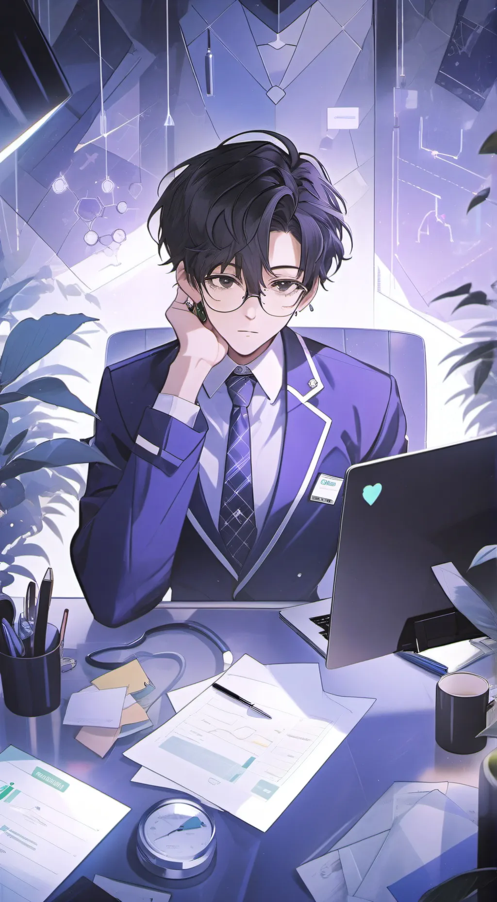 ai character: Virtual Care Tycoon background