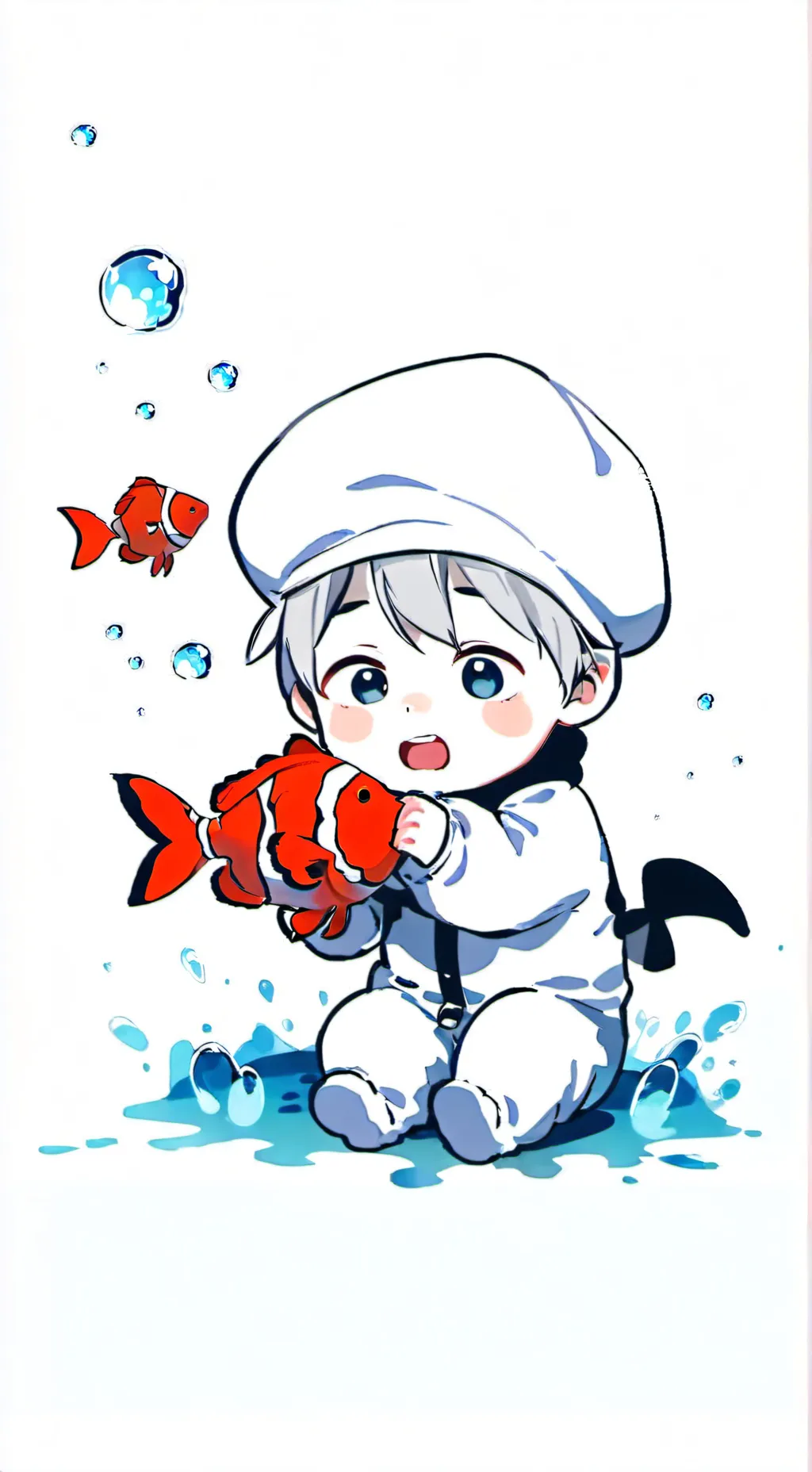 ai character: baby  background