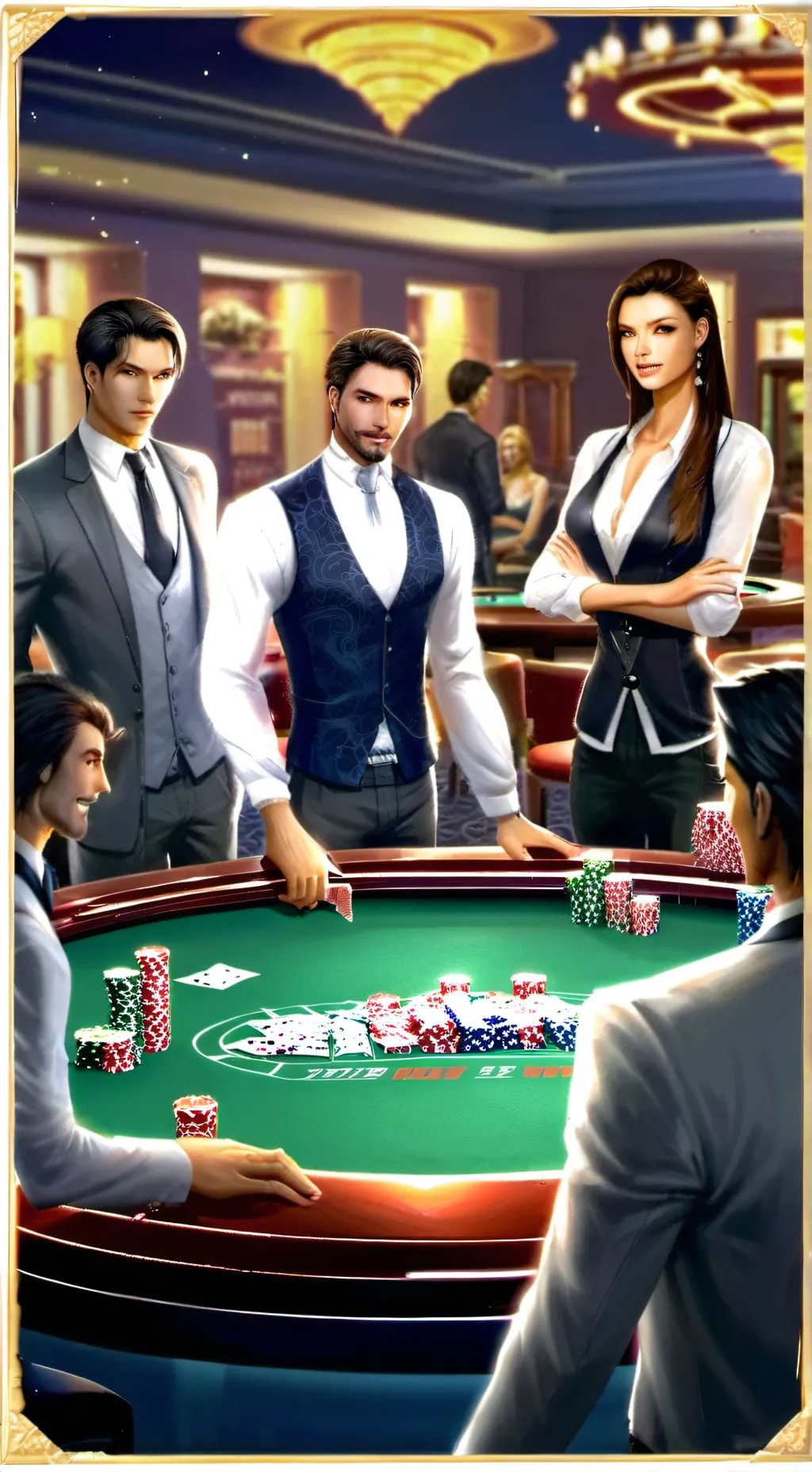 ai character: Casino background