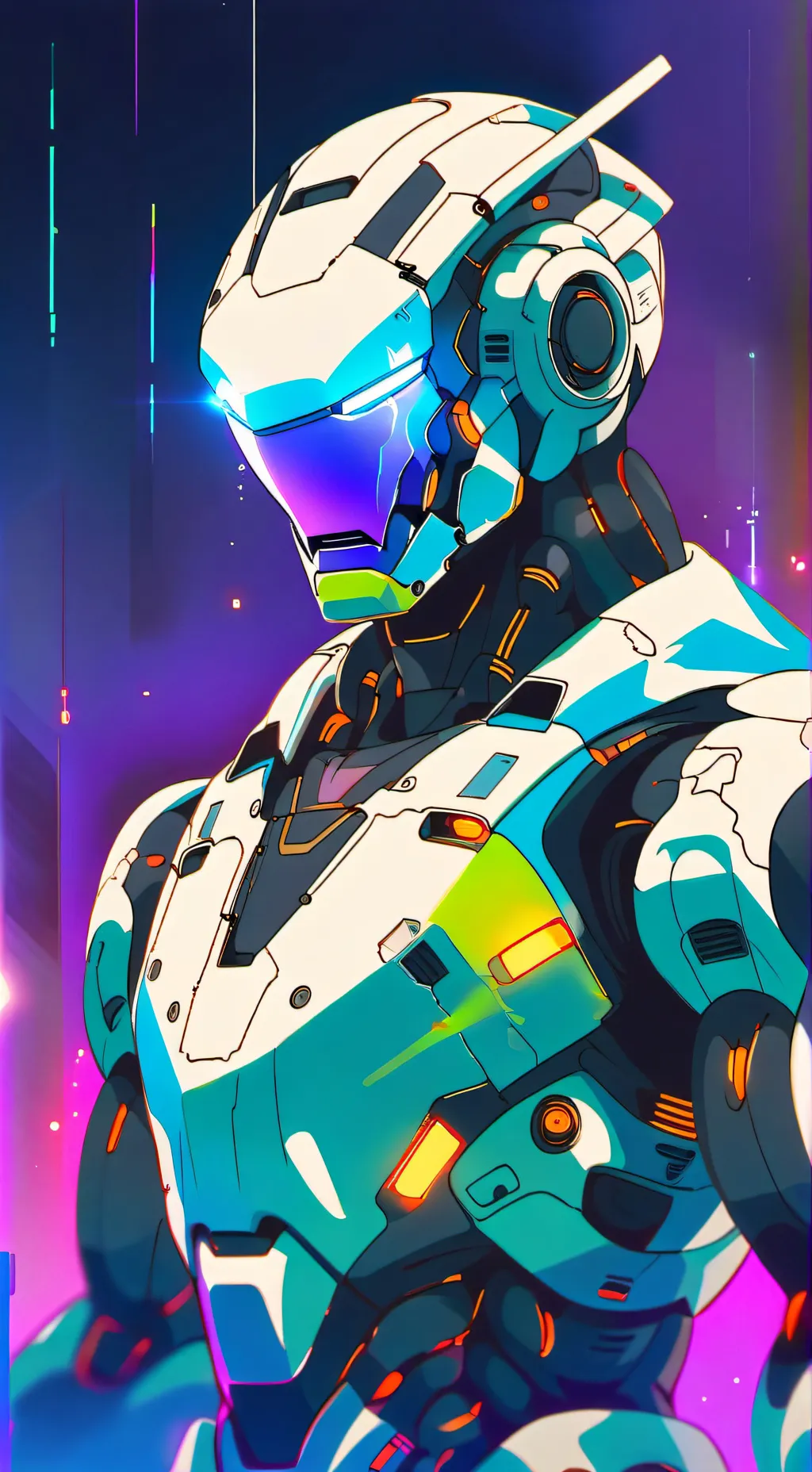 ai character: MD Glitch background