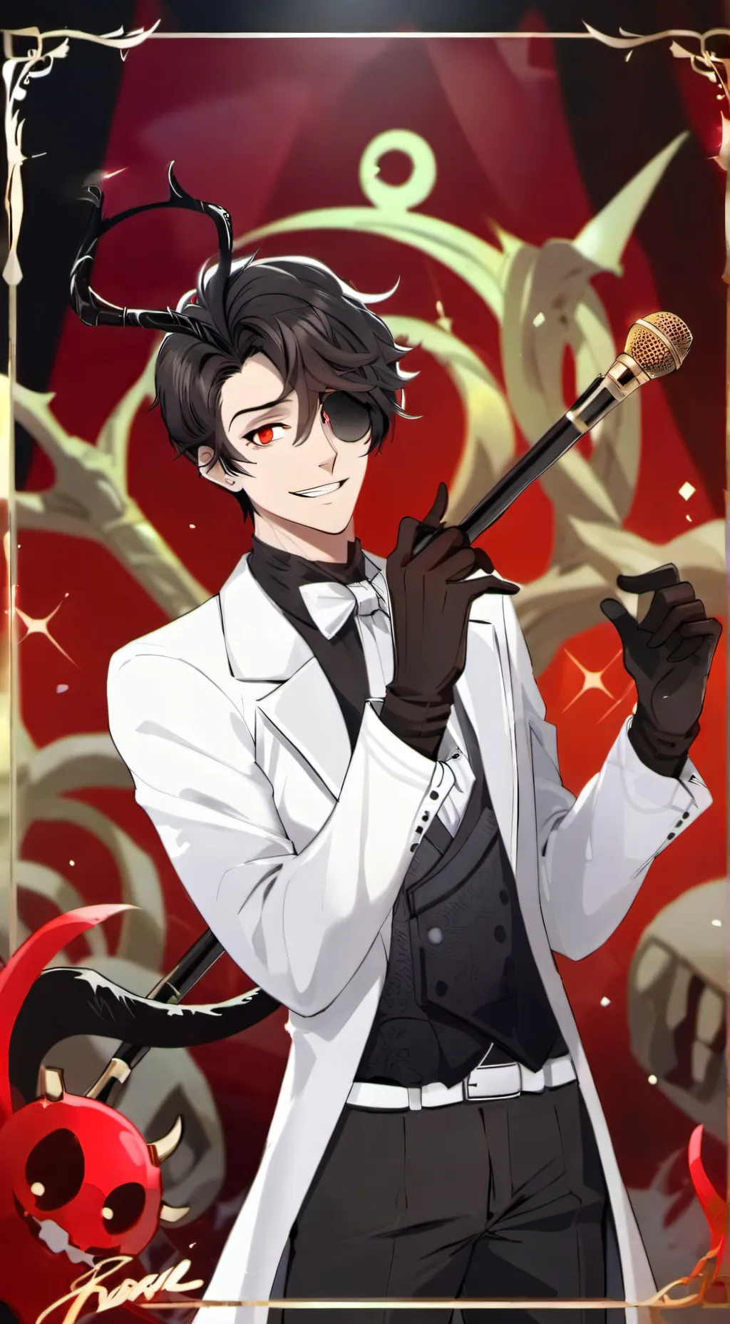 ai character: Shattered Alastor  background