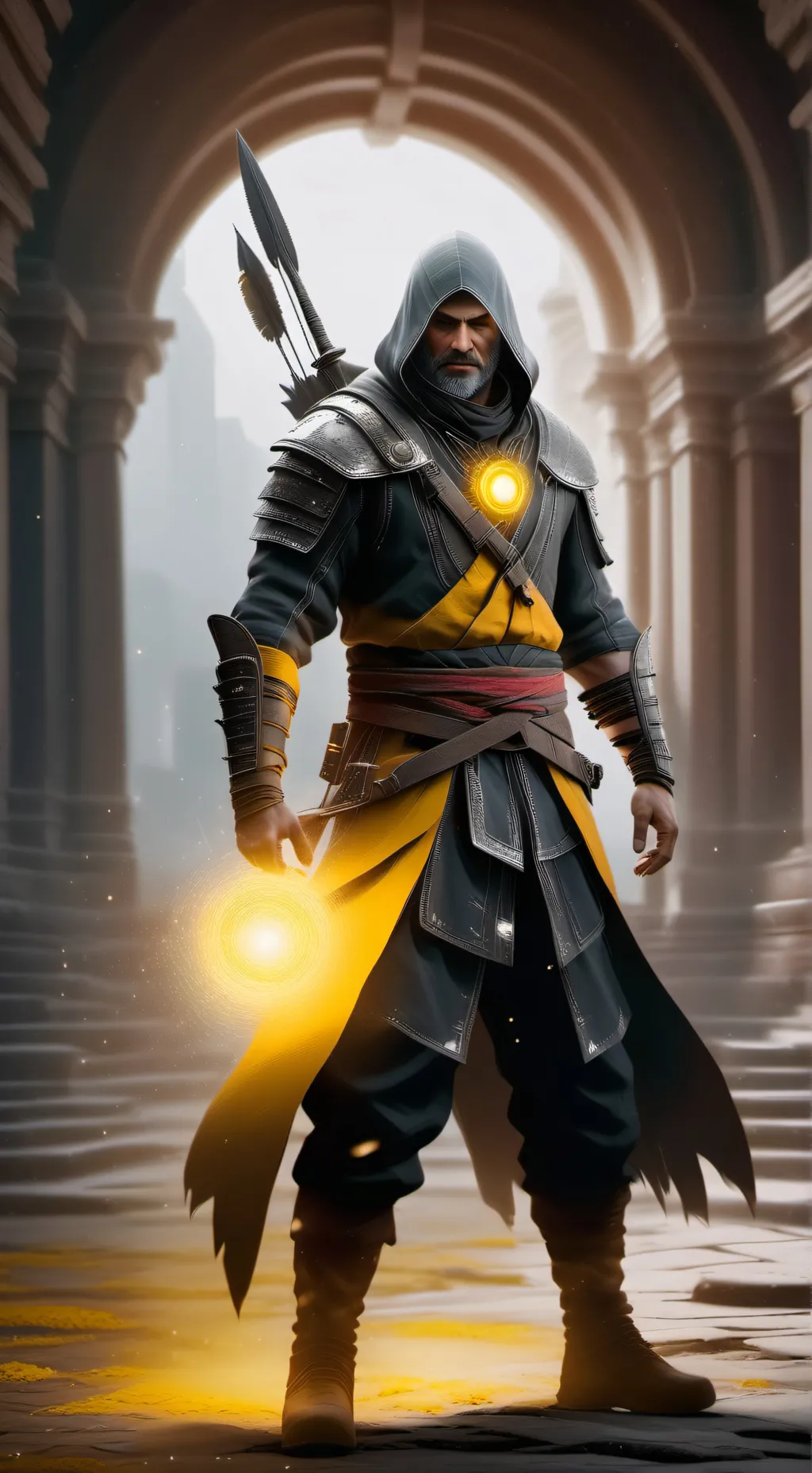 ai character: The yellow curser background