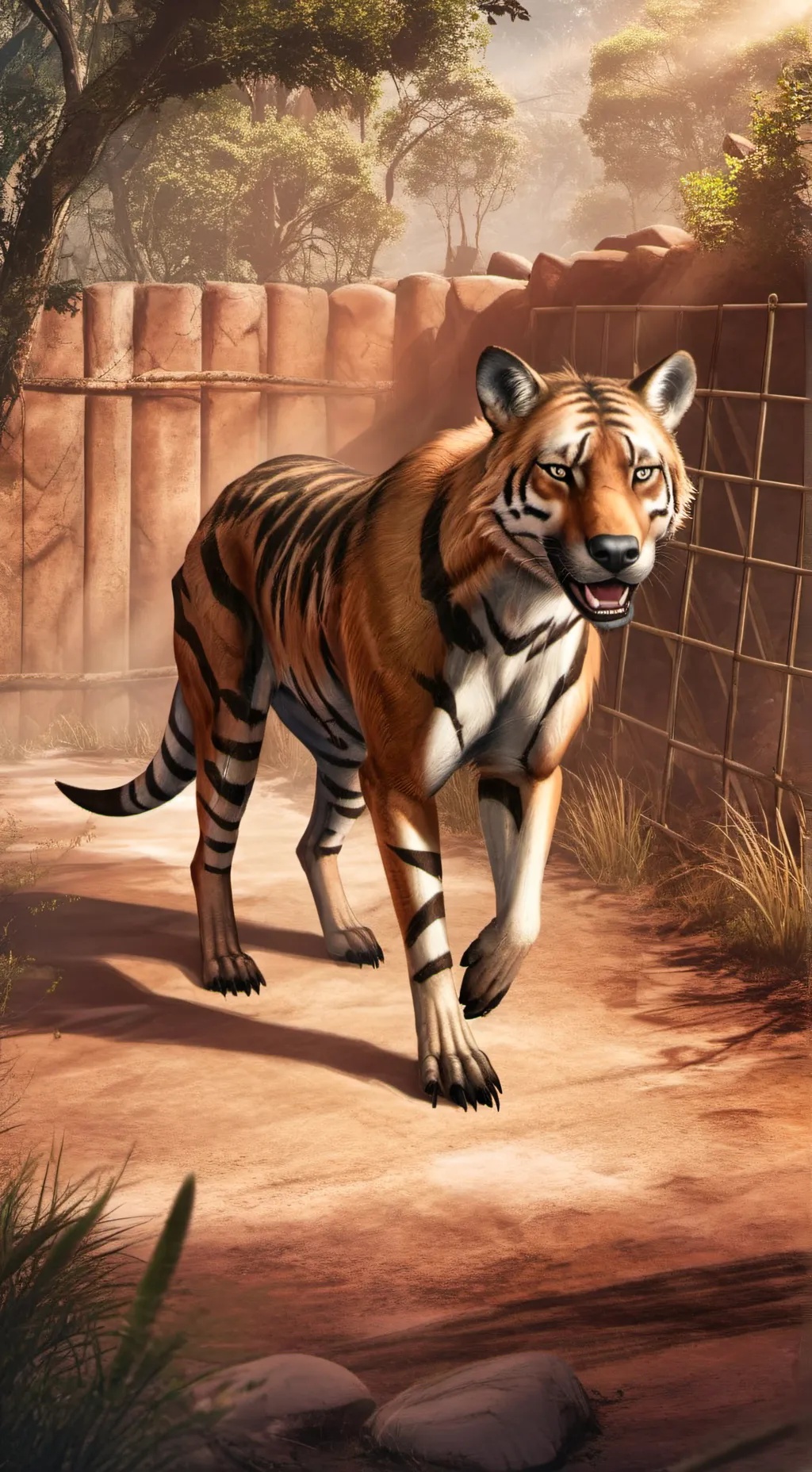 ai character: Tasmania Tiger background
