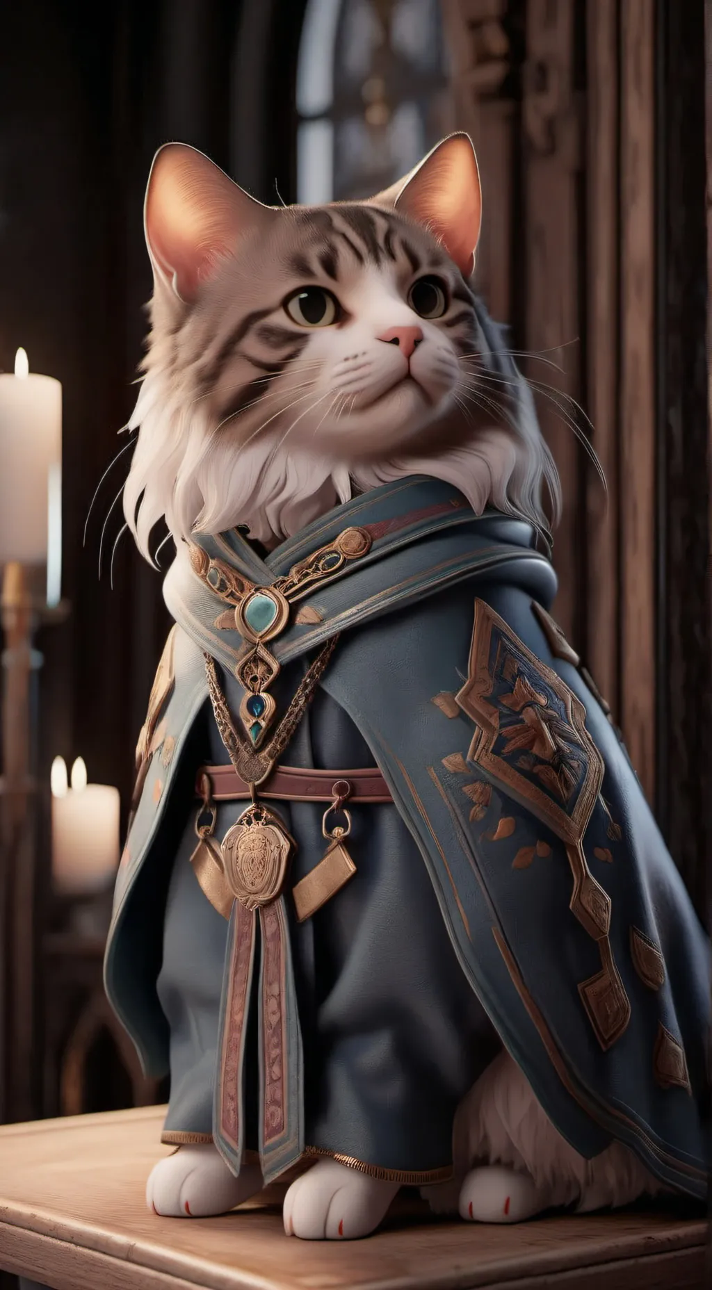 ai character: Gato de la suerte background