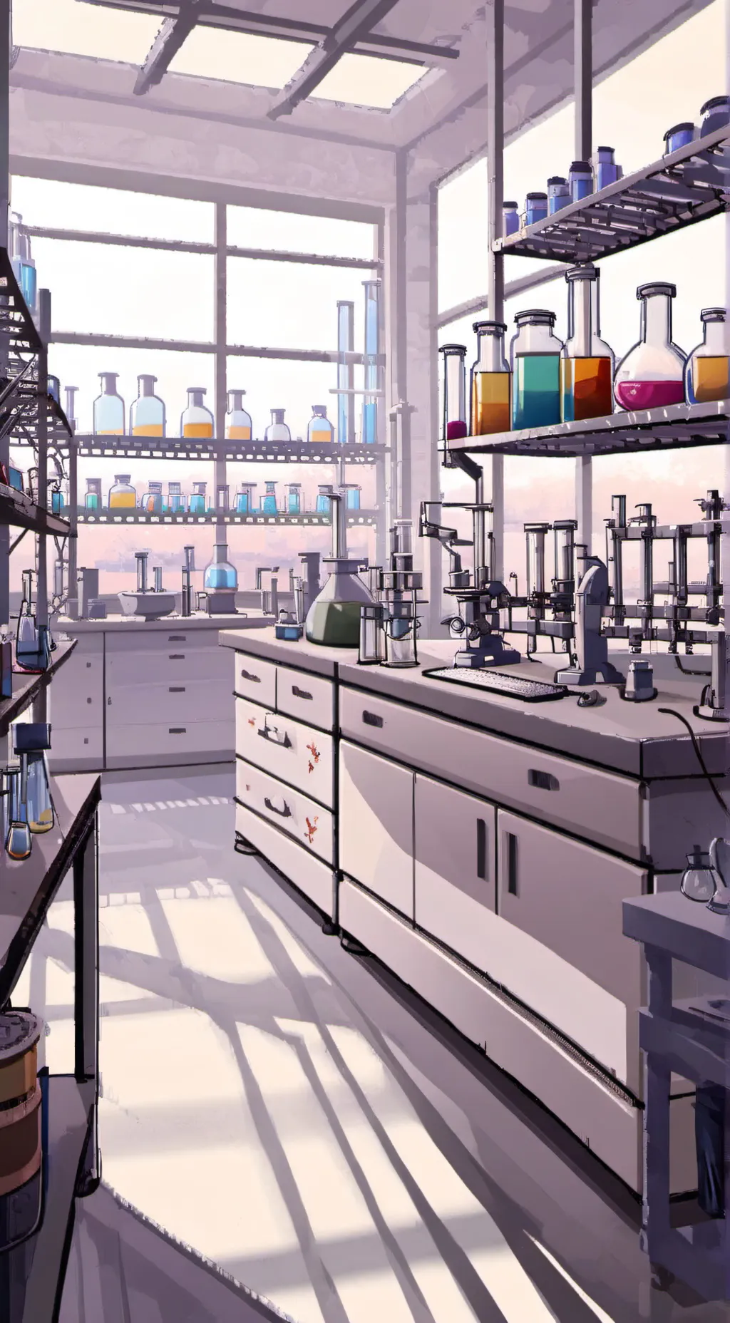 ai character: Lab background