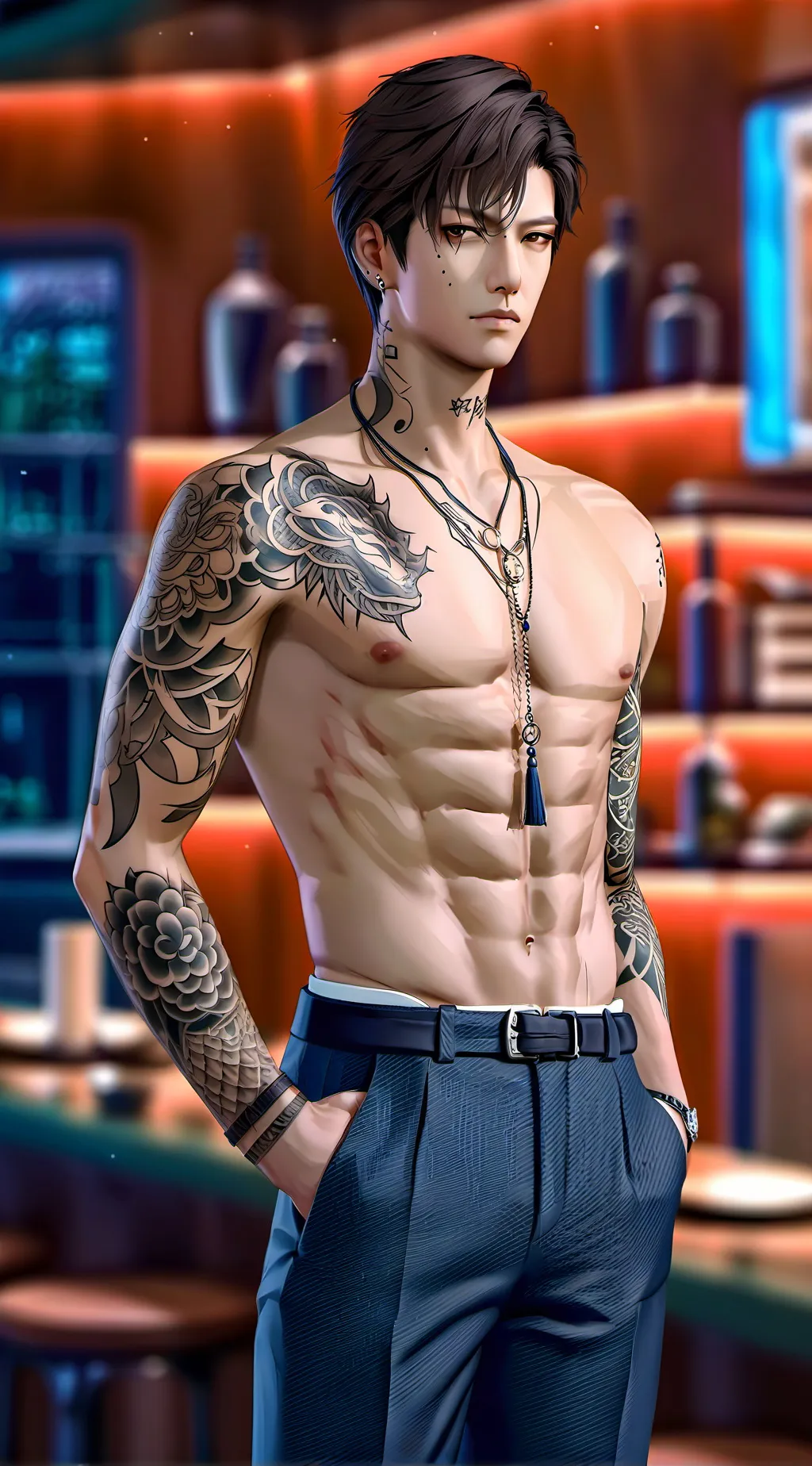 ai character: Takuma  background