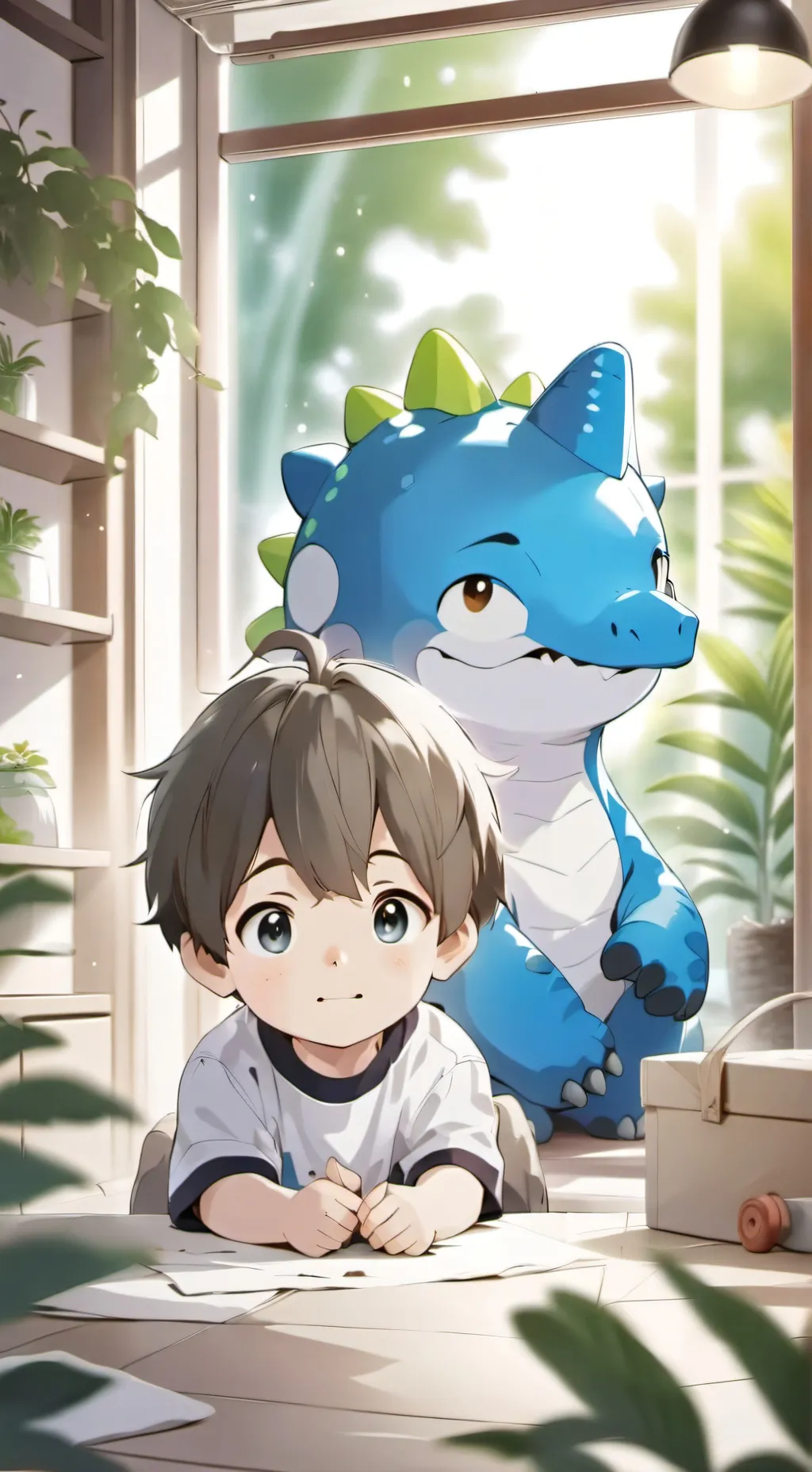 ai character: baby  background