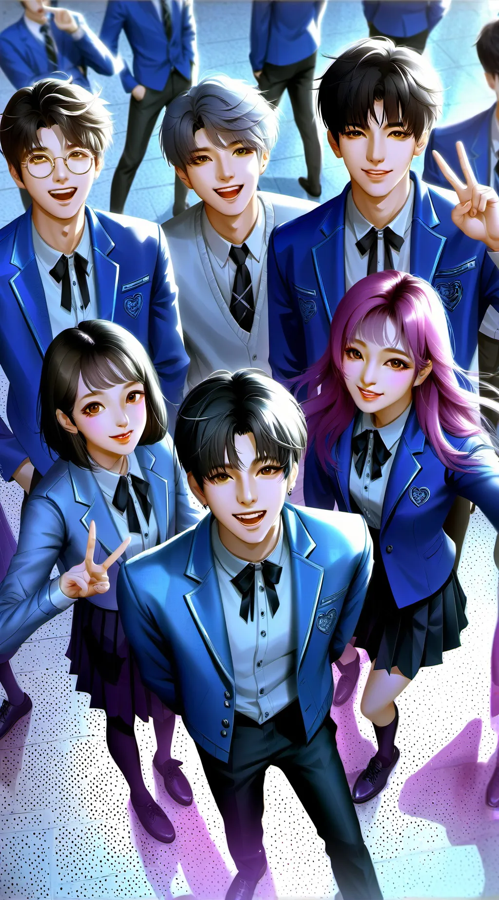 ai character: Kpop School🎤🎙️ background