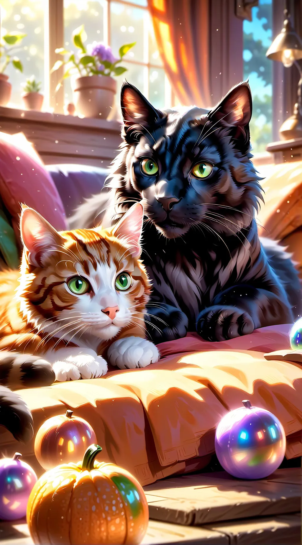 ai character: Cat party background