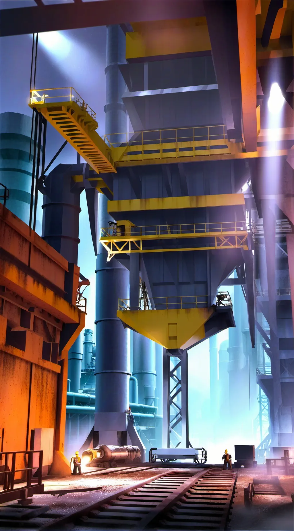 ai character: golden facility background