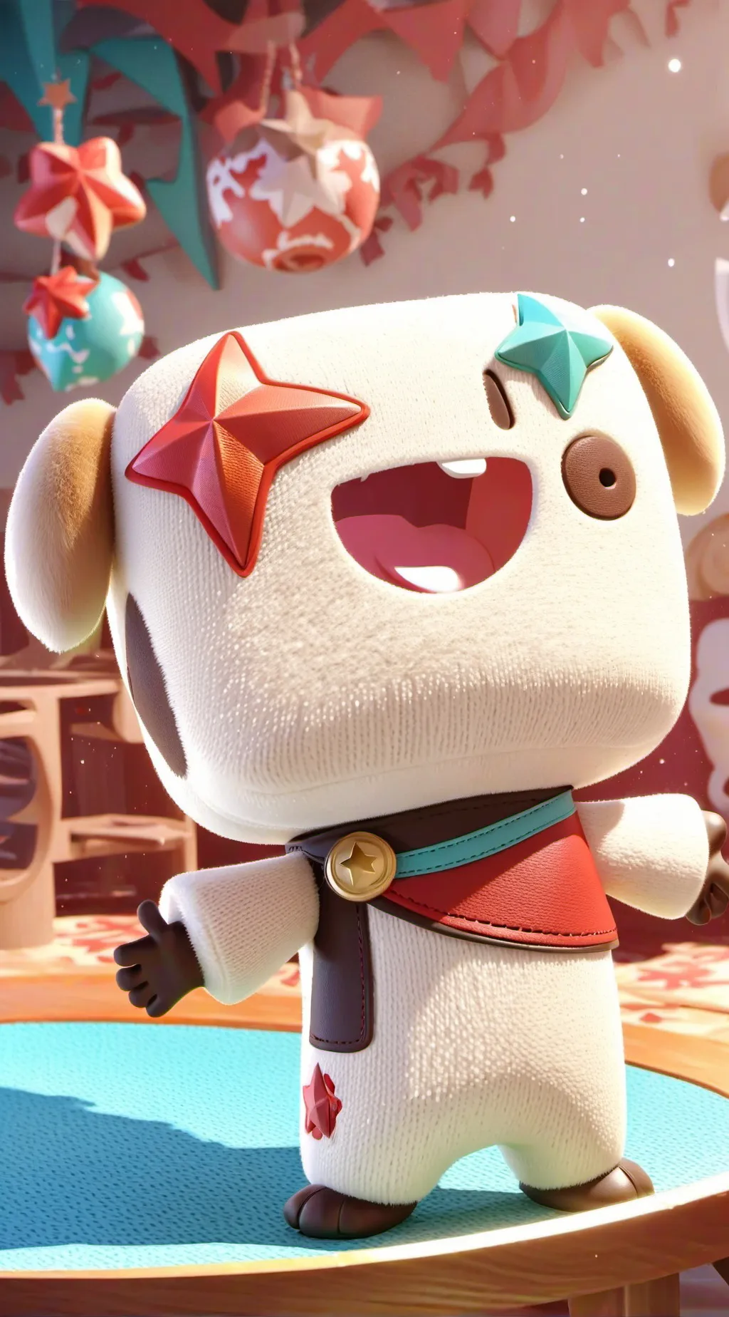 ai character: dw navideño background